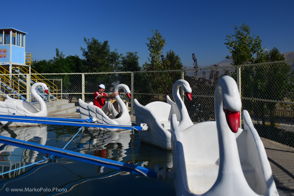 Amusement park in mountains ski resort