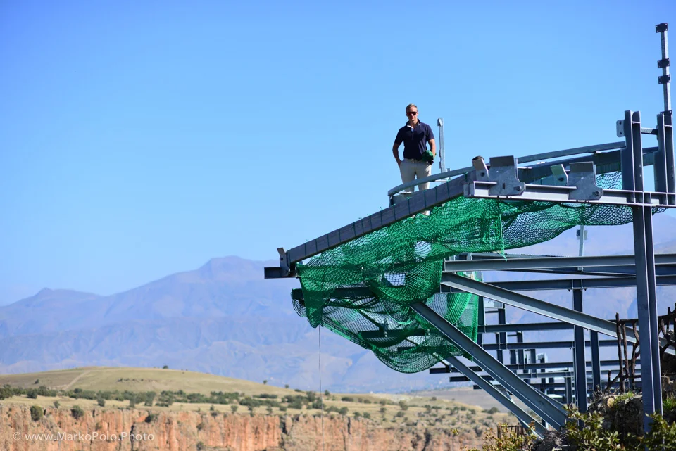 An amazing ride under construction in Korek Mountain resort. The rail extends 3 m outward into 300m straight drop gorge