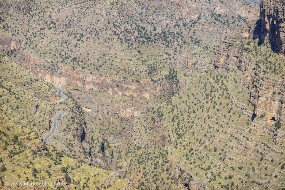 View down the canyon
