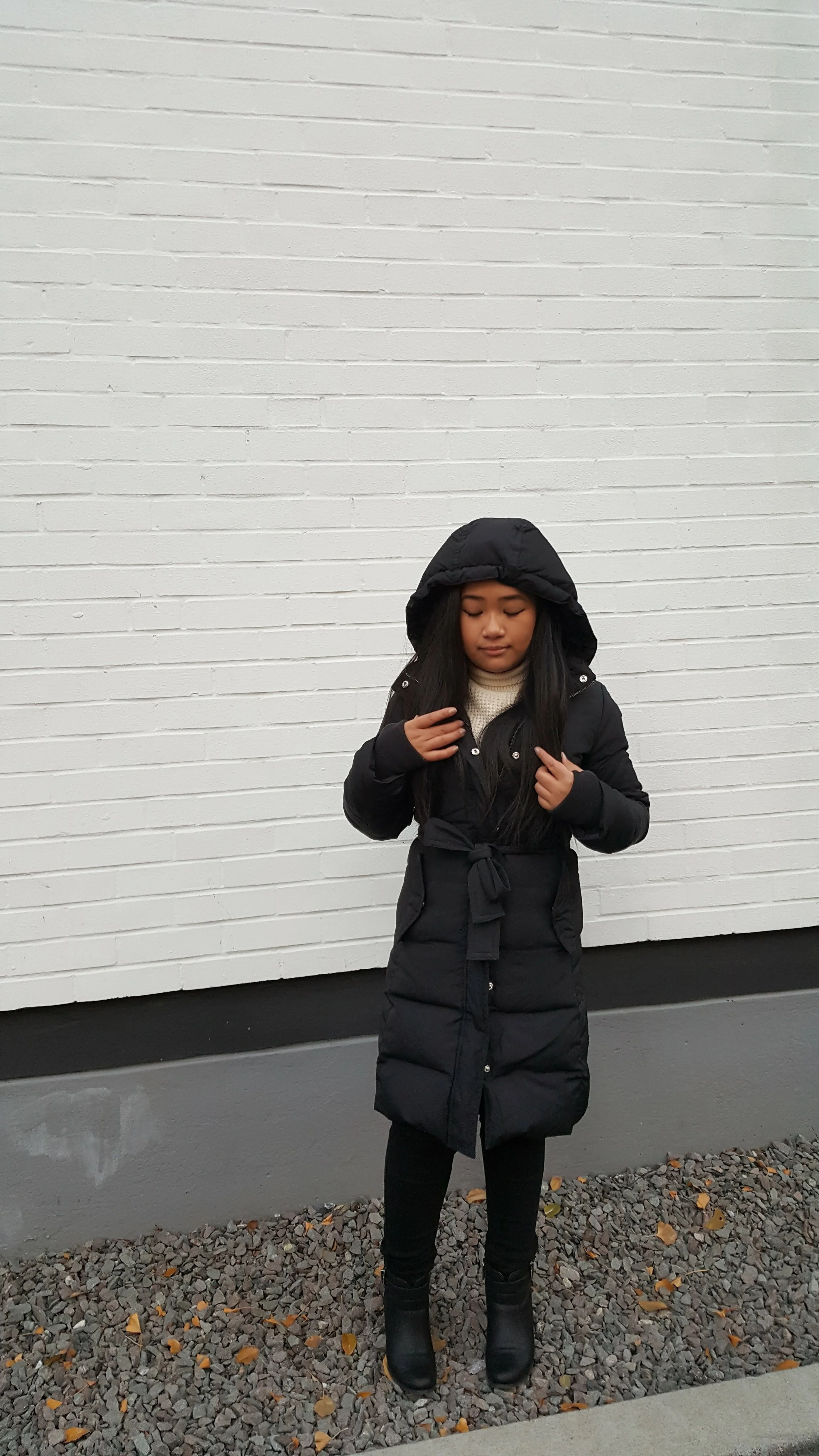 j crew short hooded puffer jacket