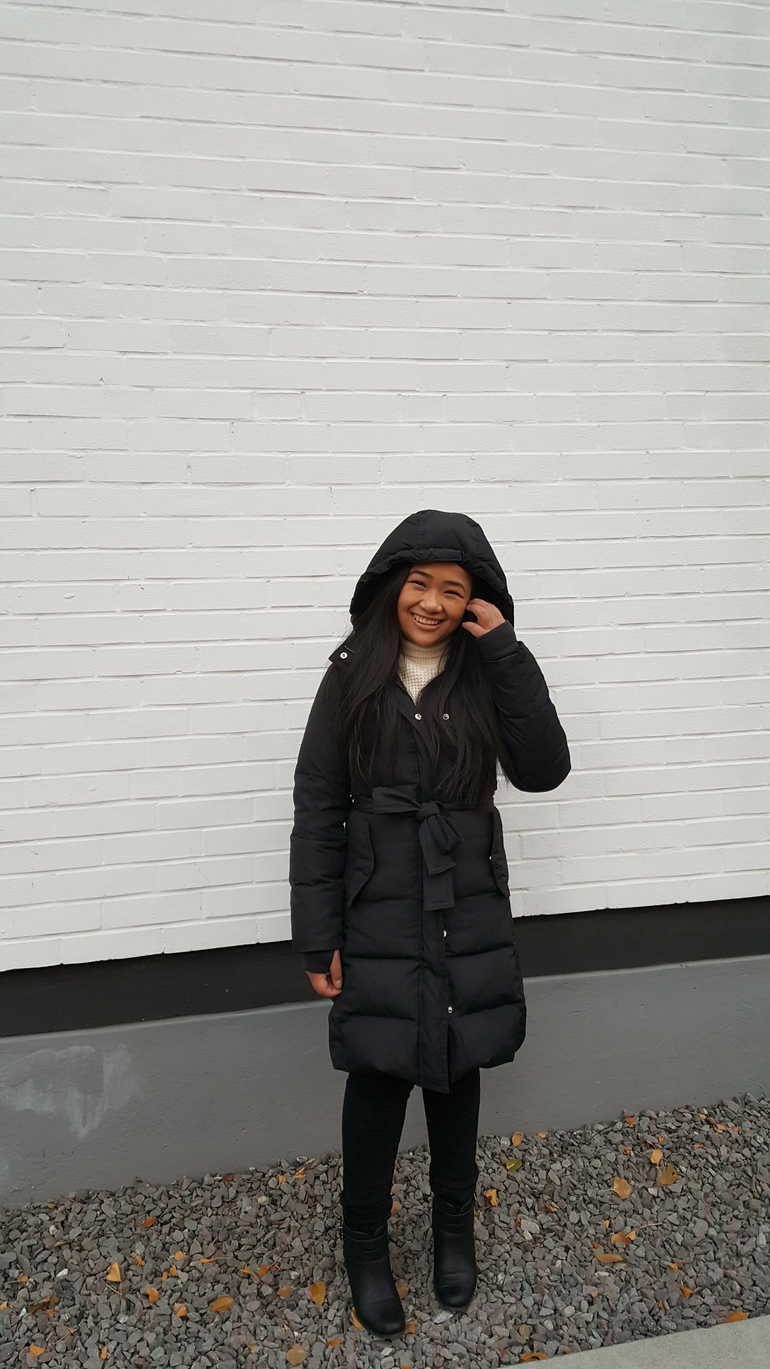j crew short hooded puffer jacket