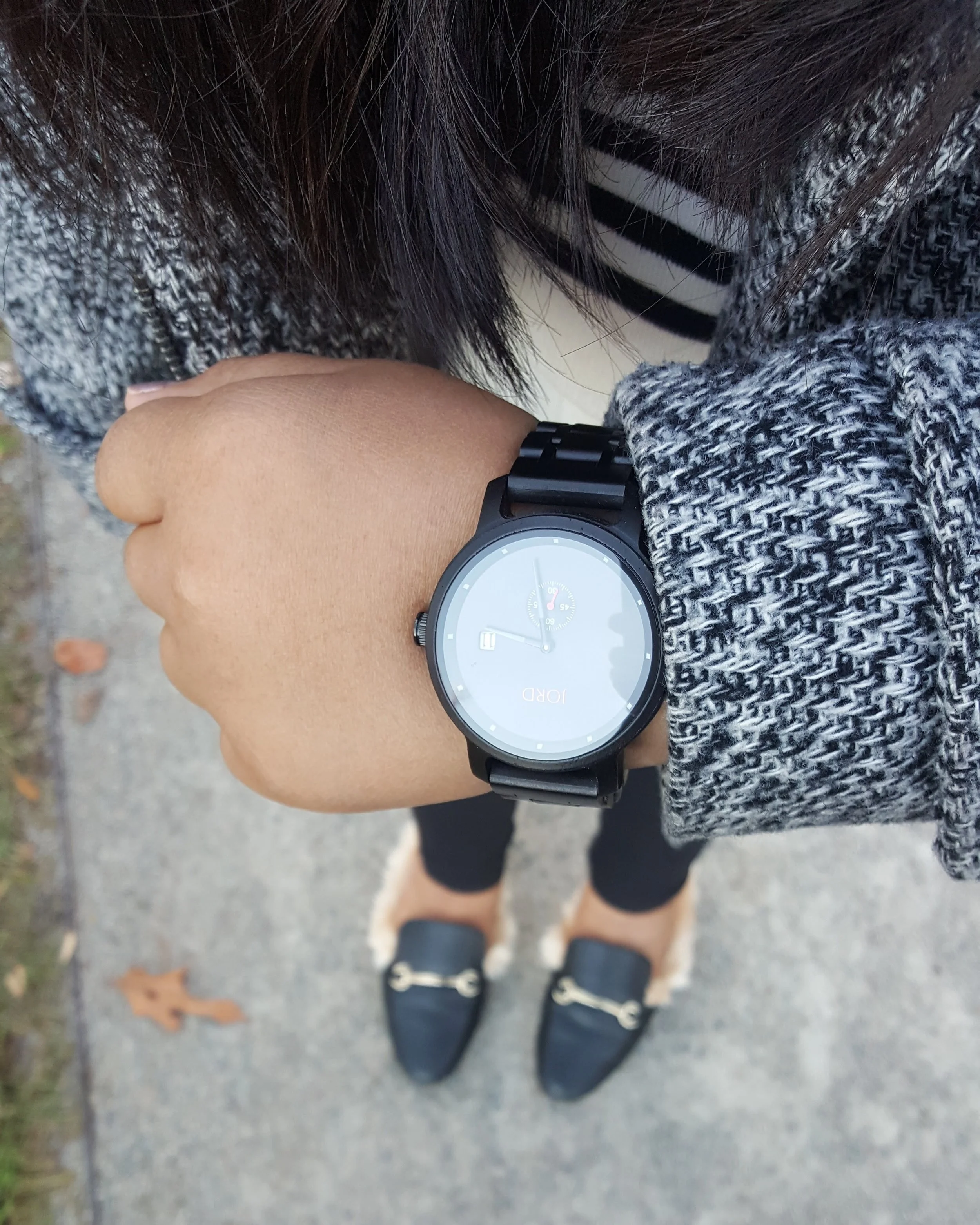 Jord watch, Gucci loafers... jk they're from Target