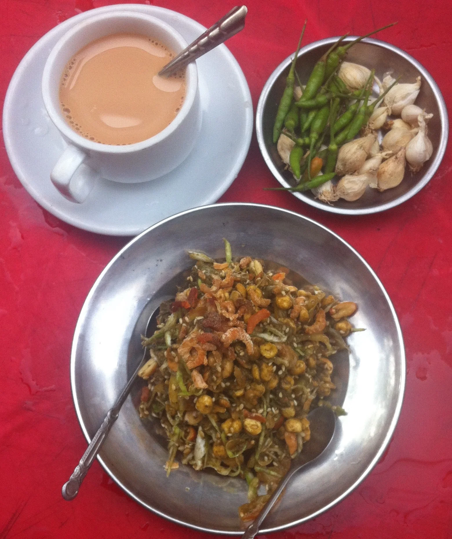 It's even better when you eat a mini garlic clove and chile with every bite!