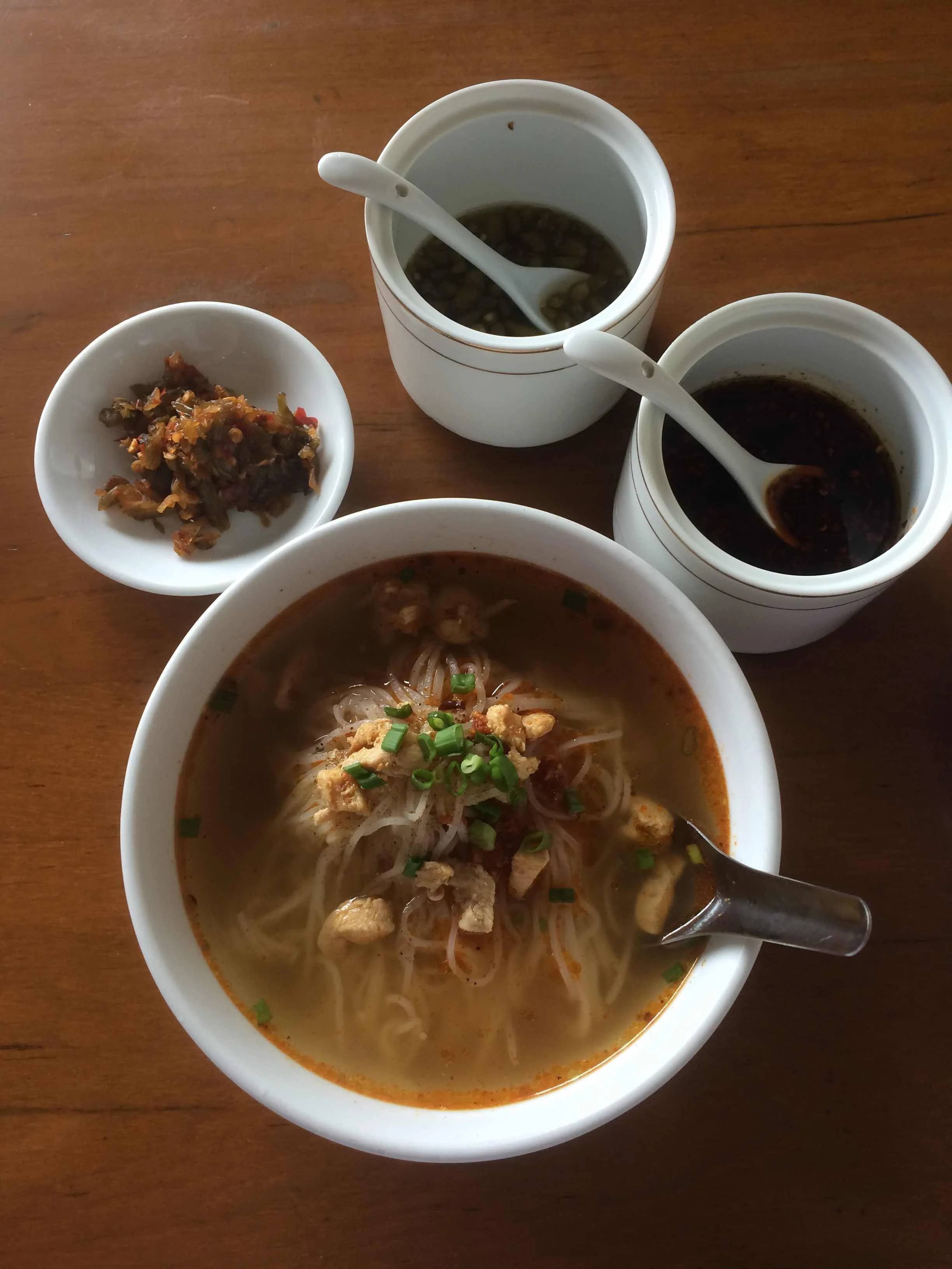 The famous Shan noodle. I was disappointed but later blown away by Shan ma la hin and myo mi shi. Pics tk if the light is ever good. 