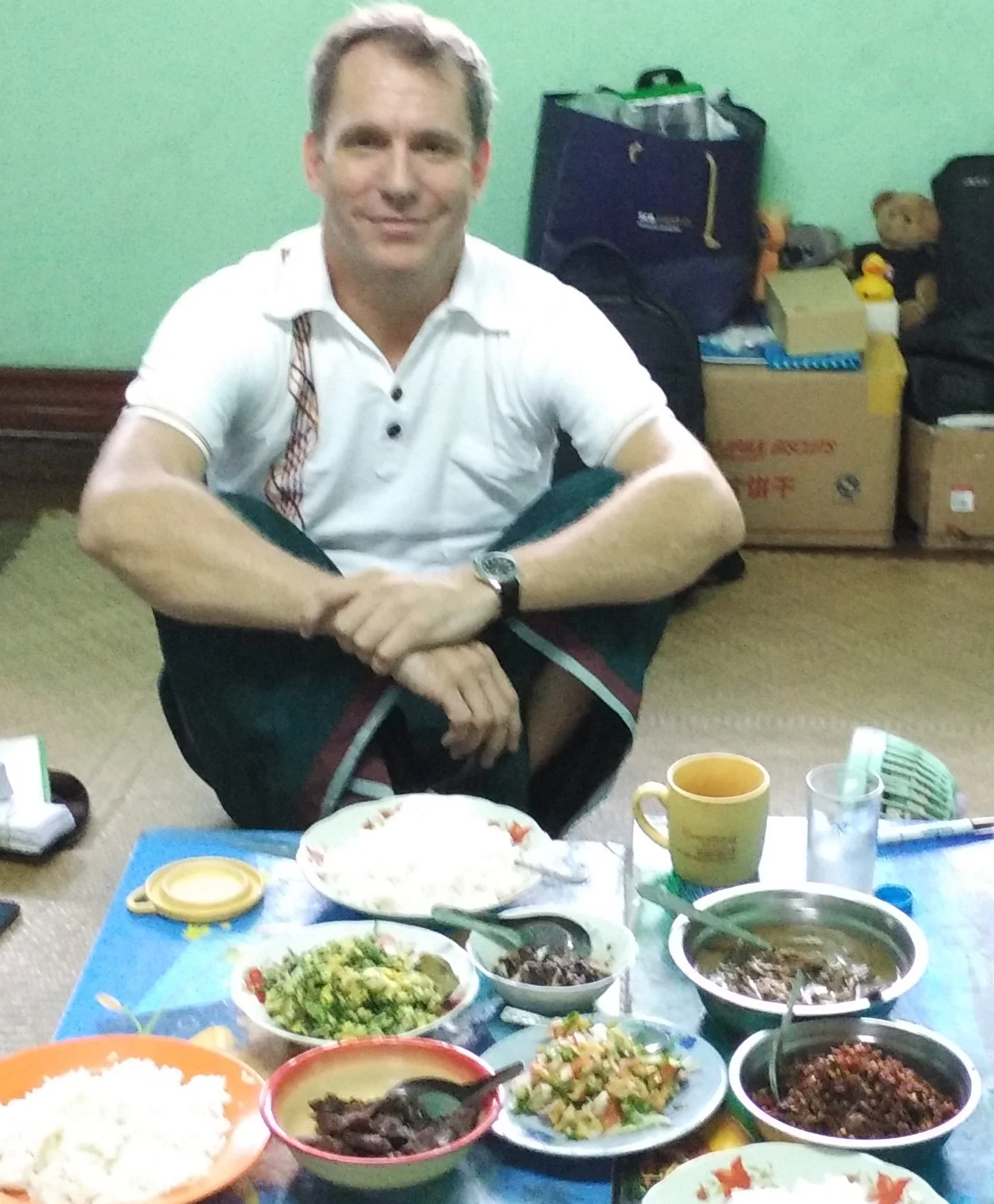 you'd look smug, too, if you were about to eat a Burmese feast...