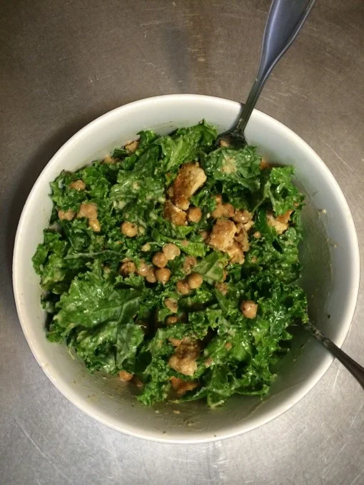 Chickpea Kale Salad. 