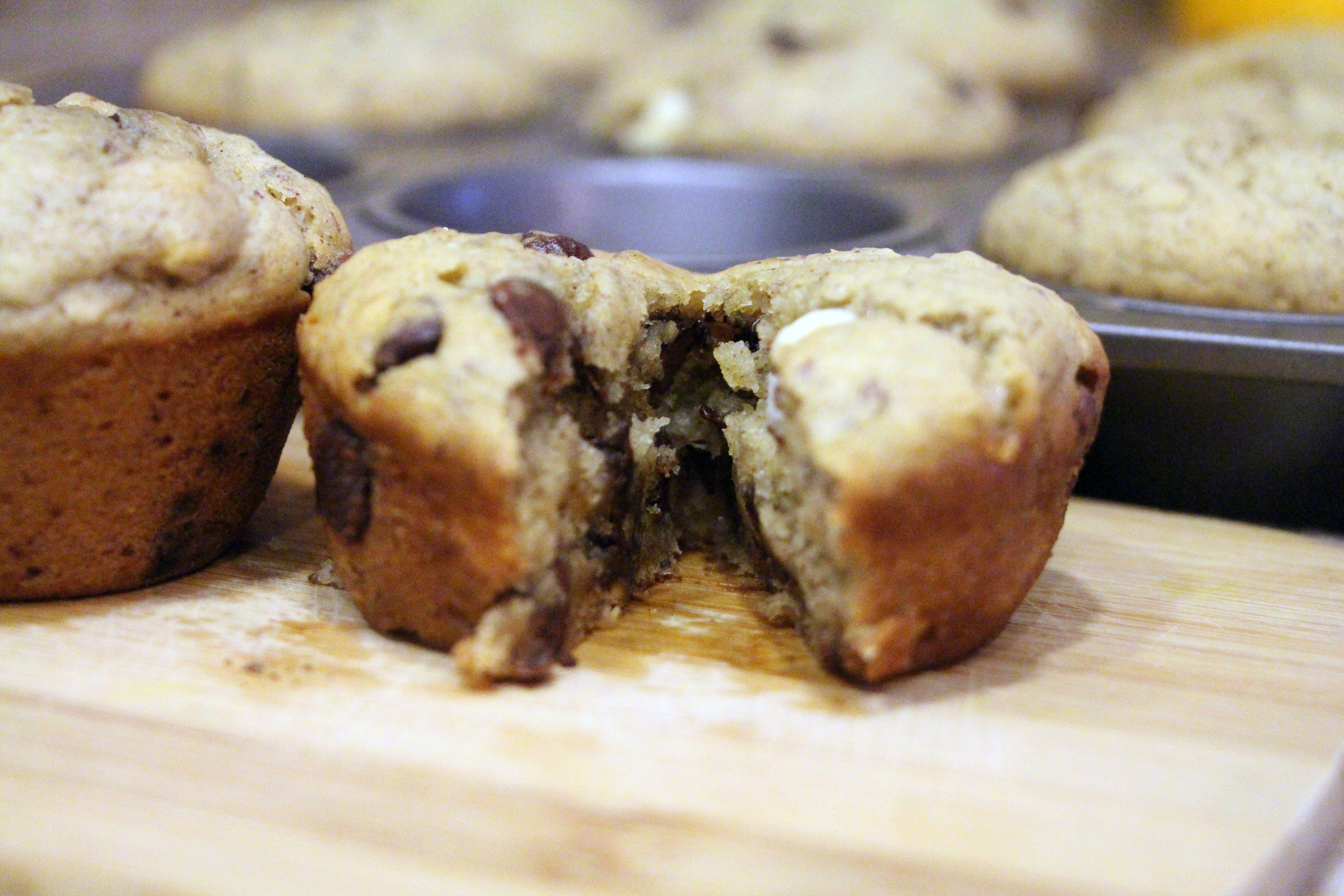 Vegan Chocolate Chip Banana Bread Muffins