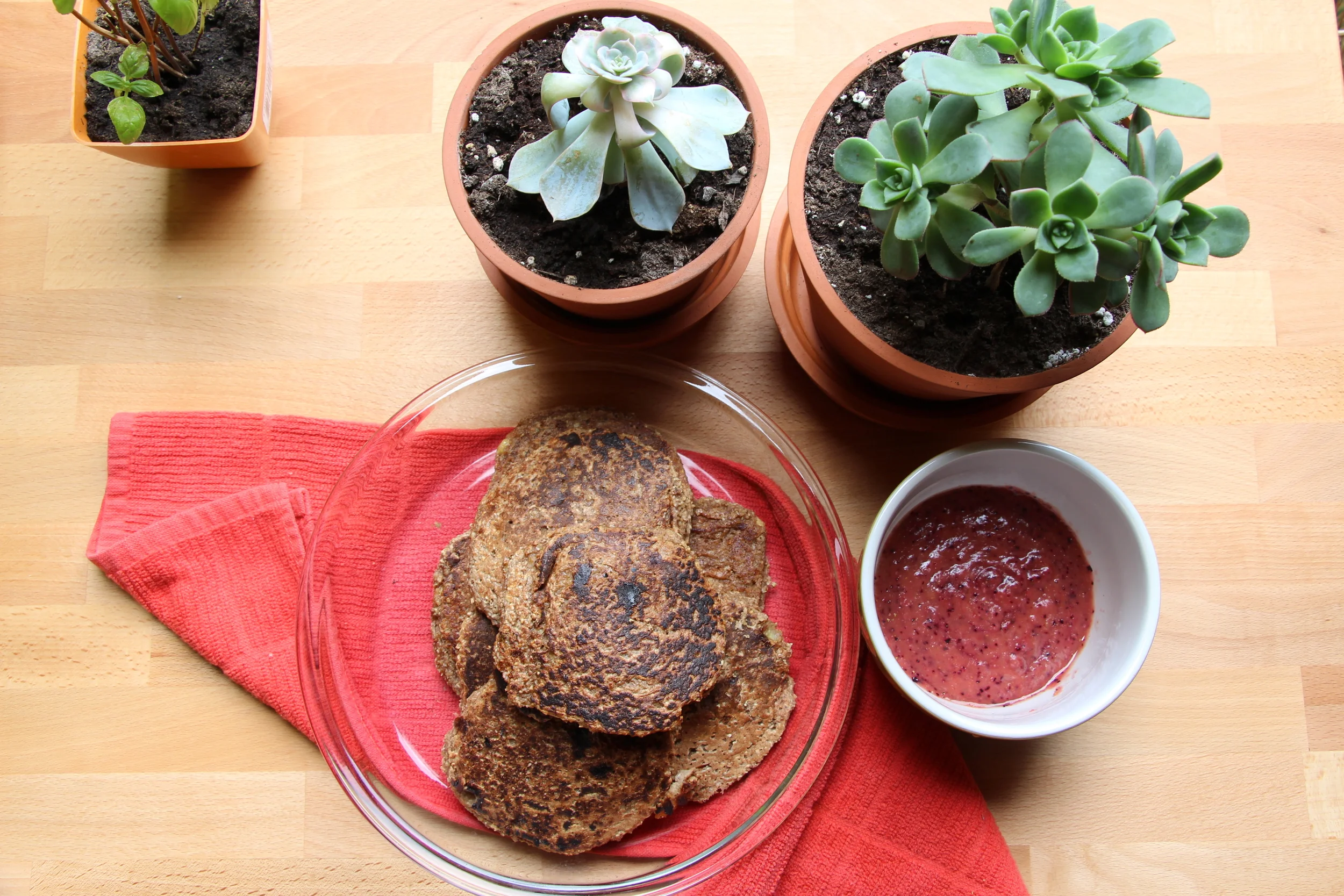 Gluten Free-Vegan Oatmeal Banana Pancakes 
