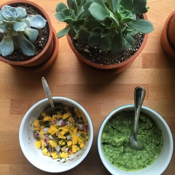 Guacamole And Mango Salsa