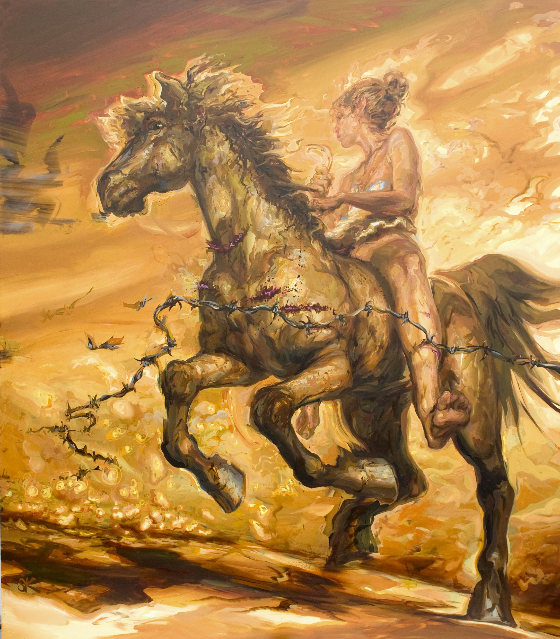 Out West 96" x 84" oil on canvas