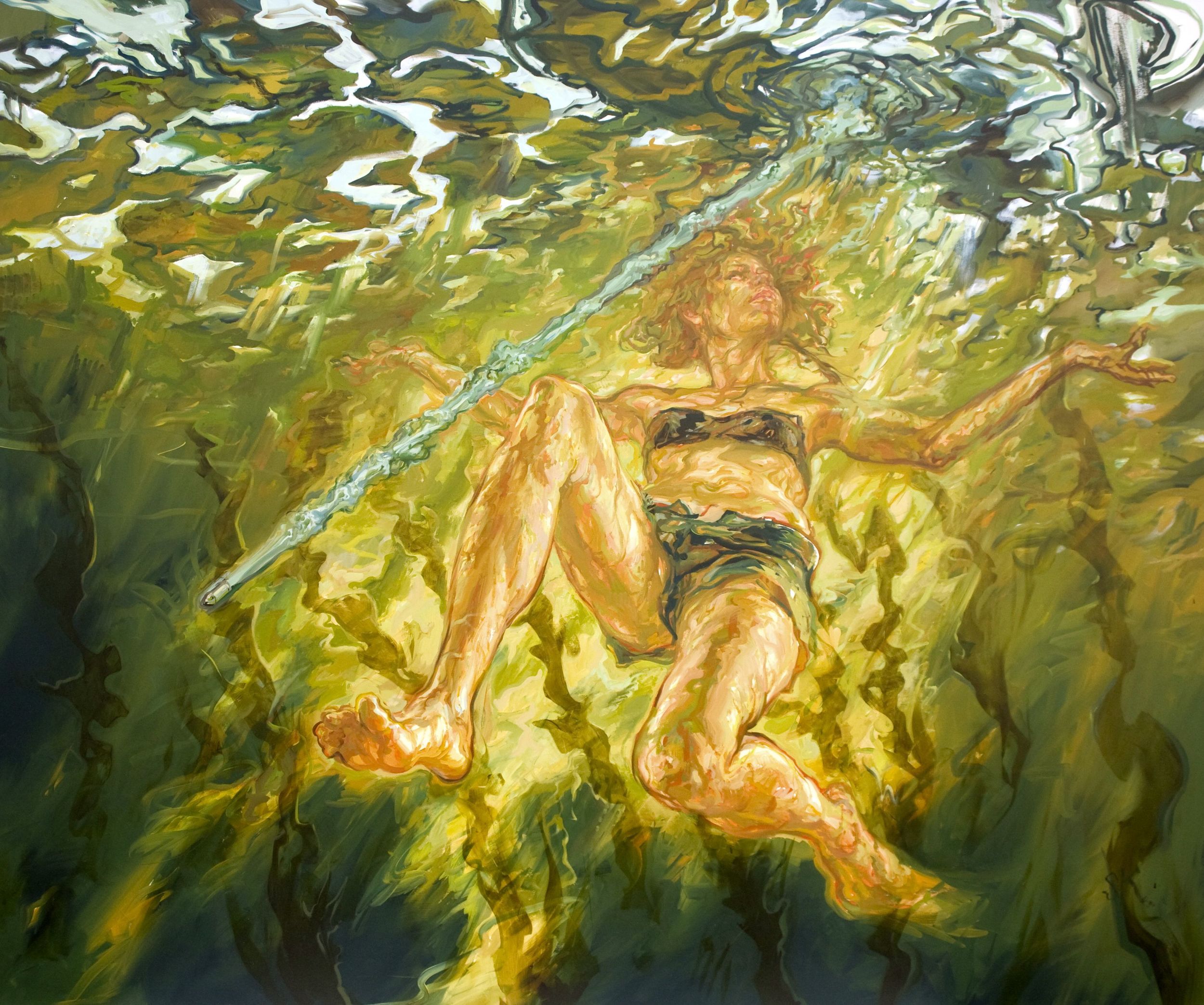 Koi, 90" x 108" oil on canvas