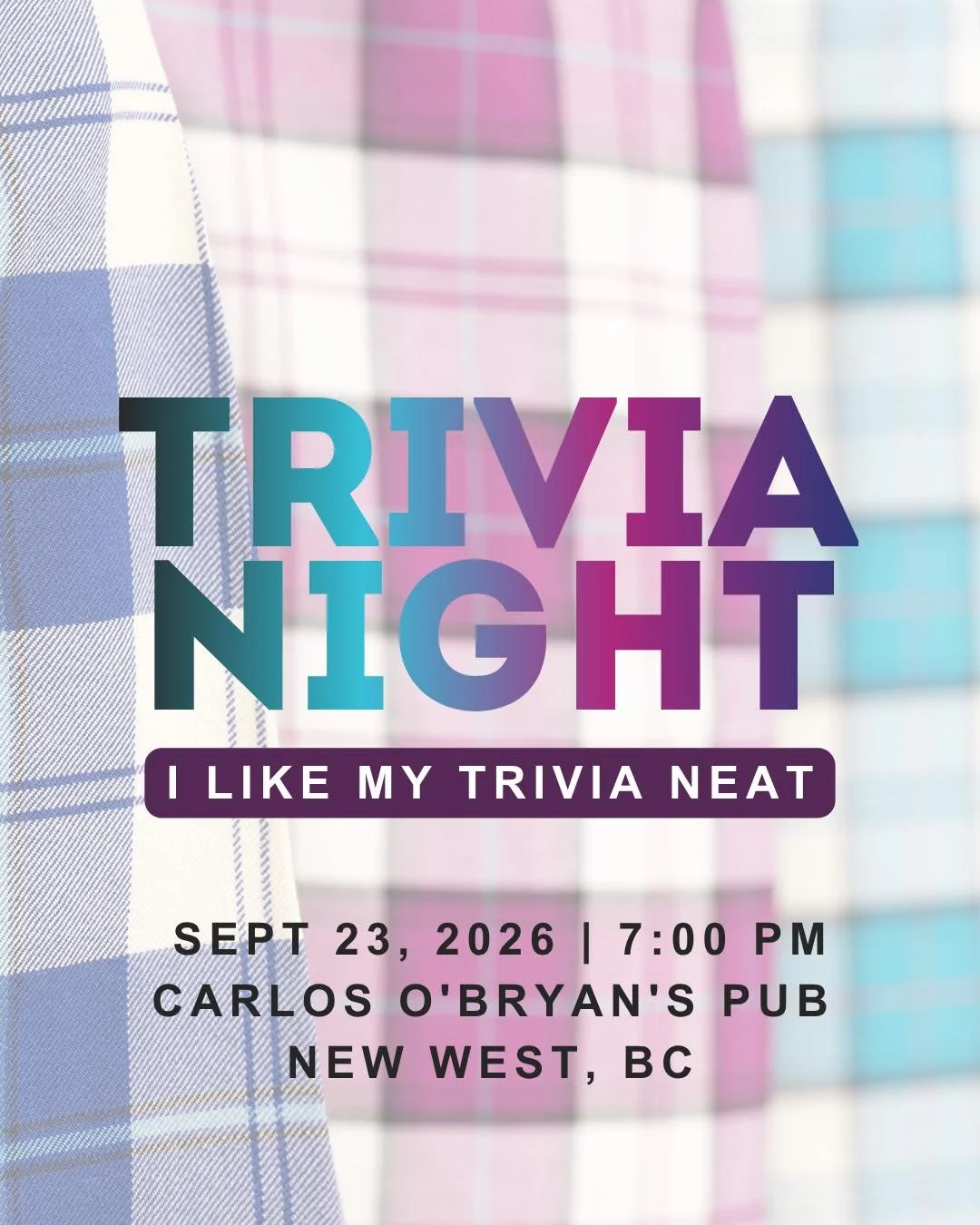 ⁉️ Join us on September 23 at Carlos O'Bryan's Pub for an all new Scottish trivia night presented by Shot of Scotch Vancouver! ⁉️

Grab your smartest friends, pick a team name and come test your knowledge of Scotland, the world and everything in betw
