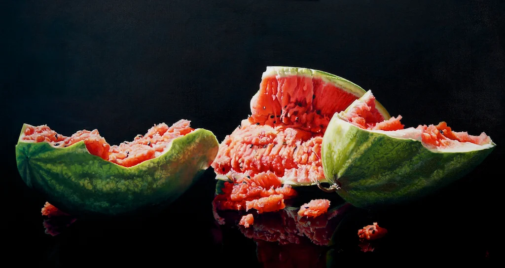 "Smashed" OIl on linen 78 x 143cm