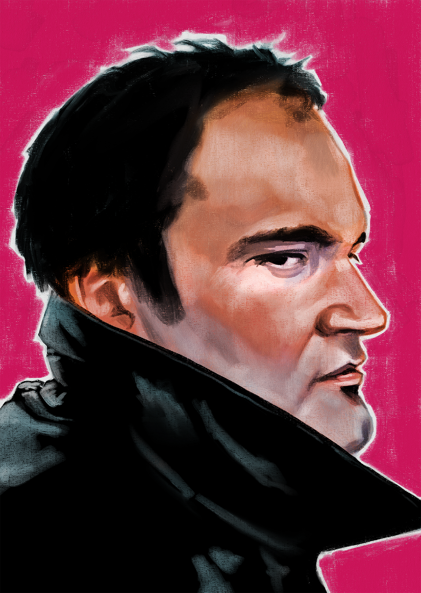 Quentin Tarantino portrait by Mark Levy Art