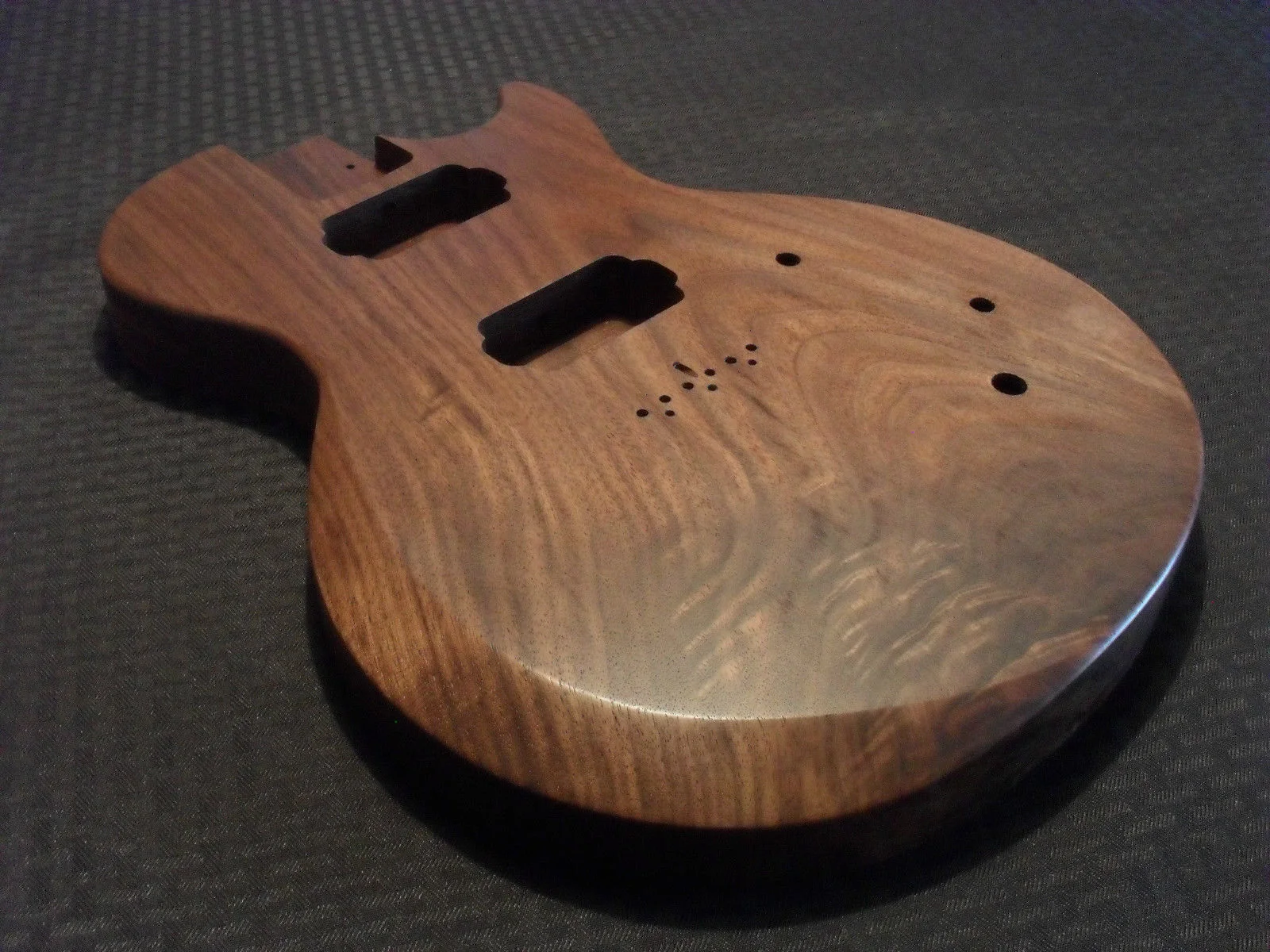 One Piece Figured Black Oregon Walnut