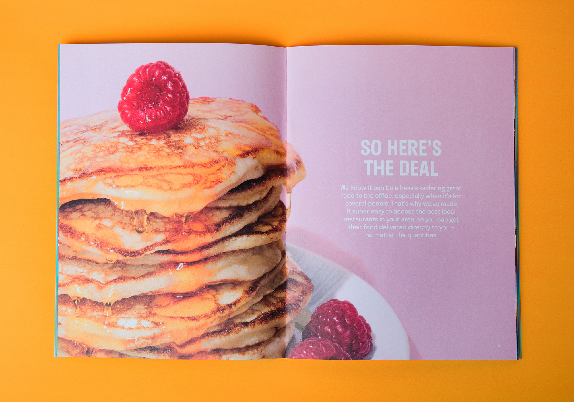I used clean block colours and developed a photographic style which complements the core brand. Fulfilling the need to showcase office-relevant orders in a more subtle, stripped back way than the core brand macro photography allowed. 