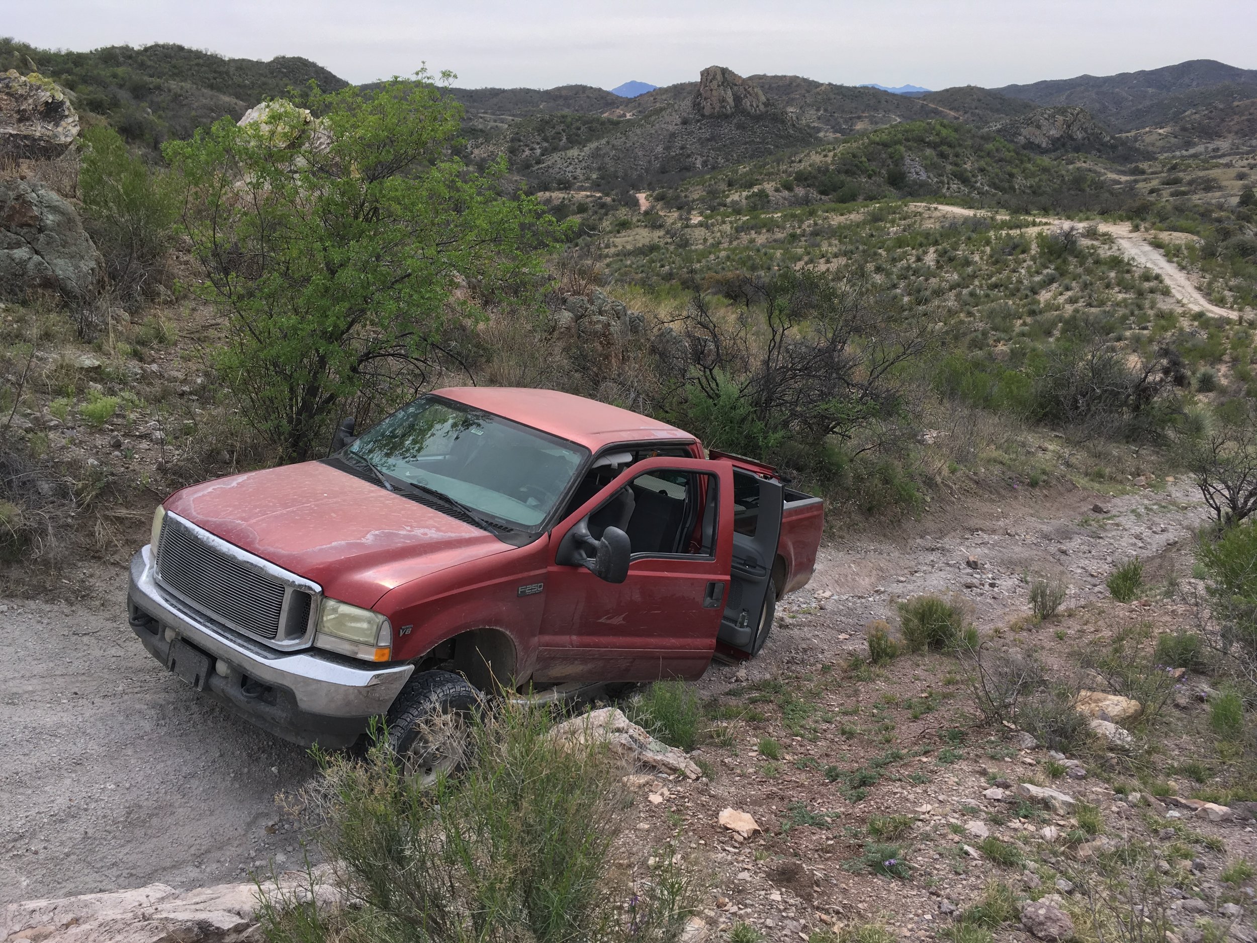 Braving rough remote roads