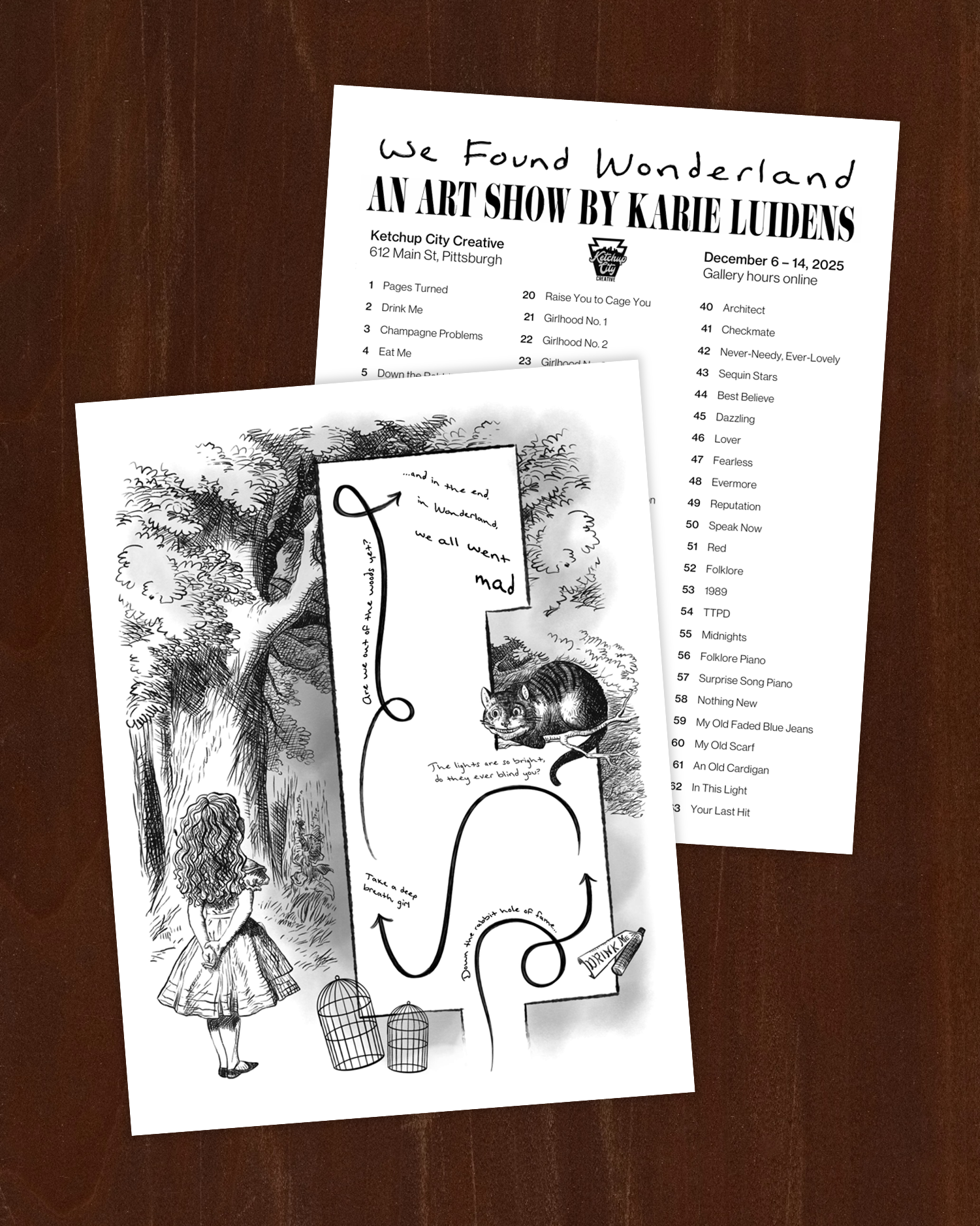 Gallery map and exhibition catalog