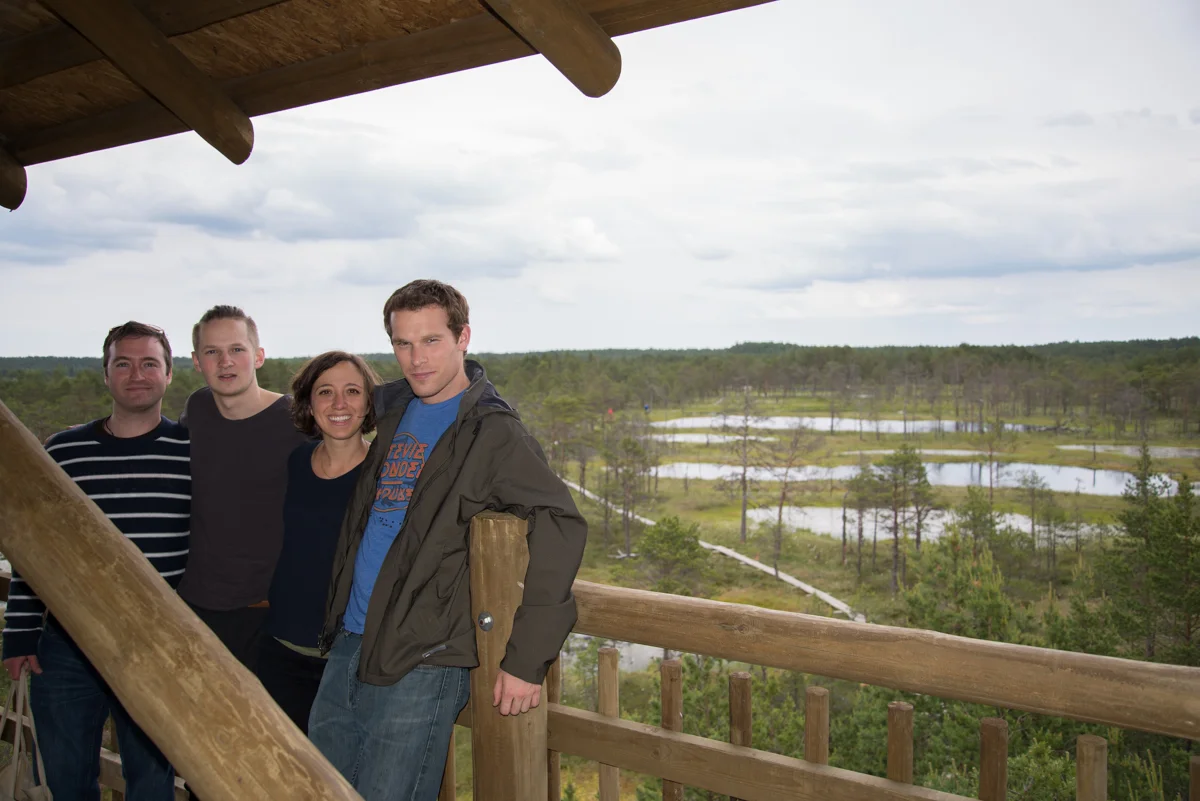 Harper, Carl, me, Neil, and the bog