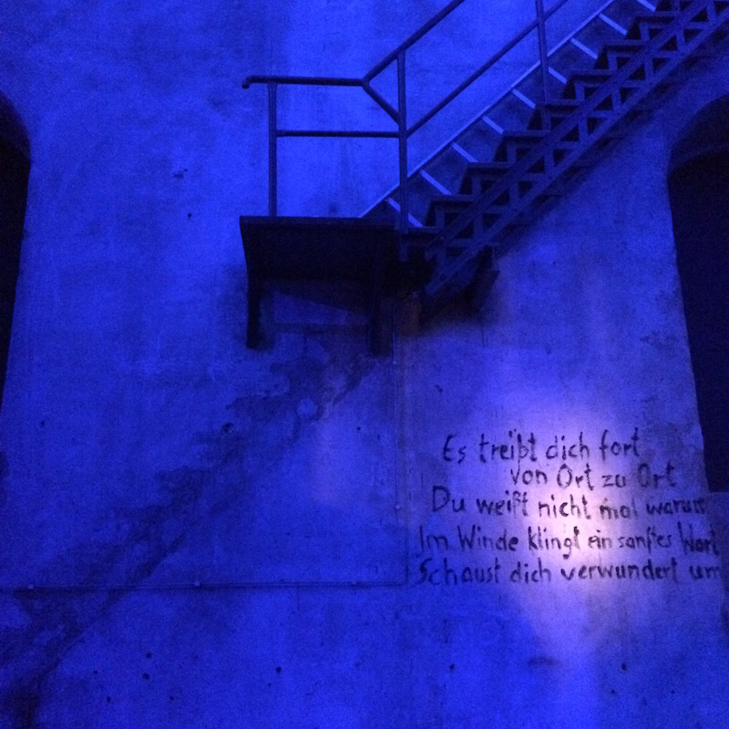 Rough translation from Laurin: It pulls you away, from one place to another place, you don't know why, you can hear a soft word in the wind, you're looking around amazed