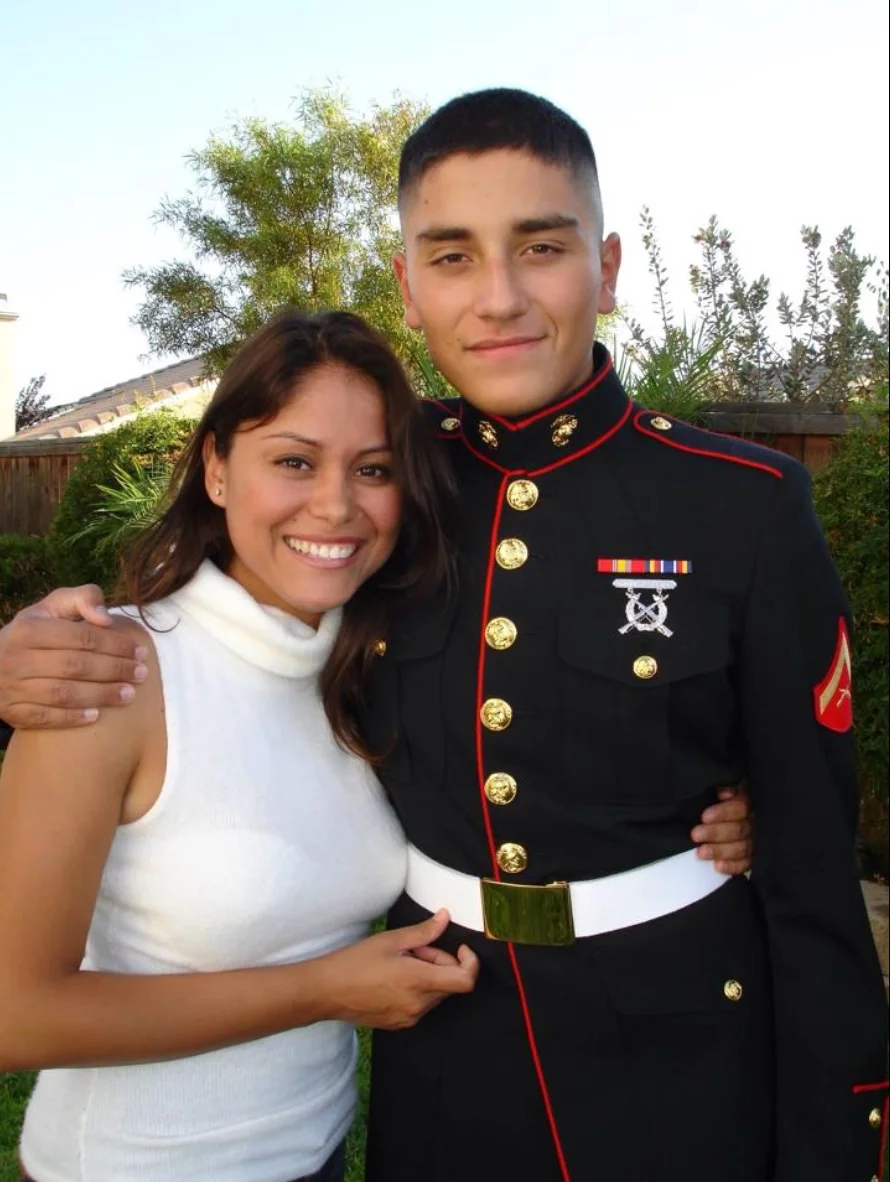 Margarita Reyes (left) with her brother Elias. Photographer Unknown