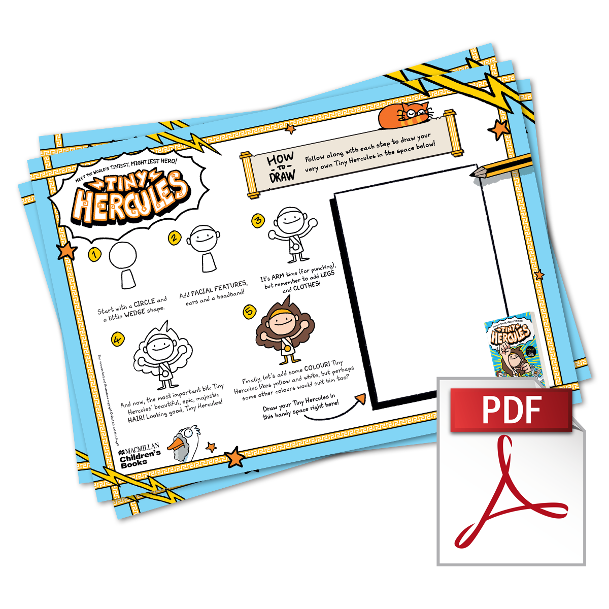 Tiny Hercules | A hilarious new children's graphic novel series from Jon Lock and Nich Angell | Download these free activity sheets!