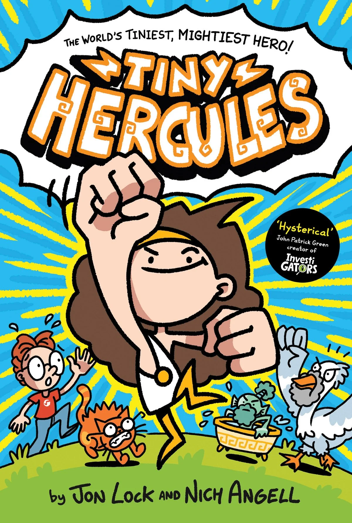 Tiny Hercules | A hilarious new children's graphic novel series from Jon Lock and Nich Angell | Book 1 cover