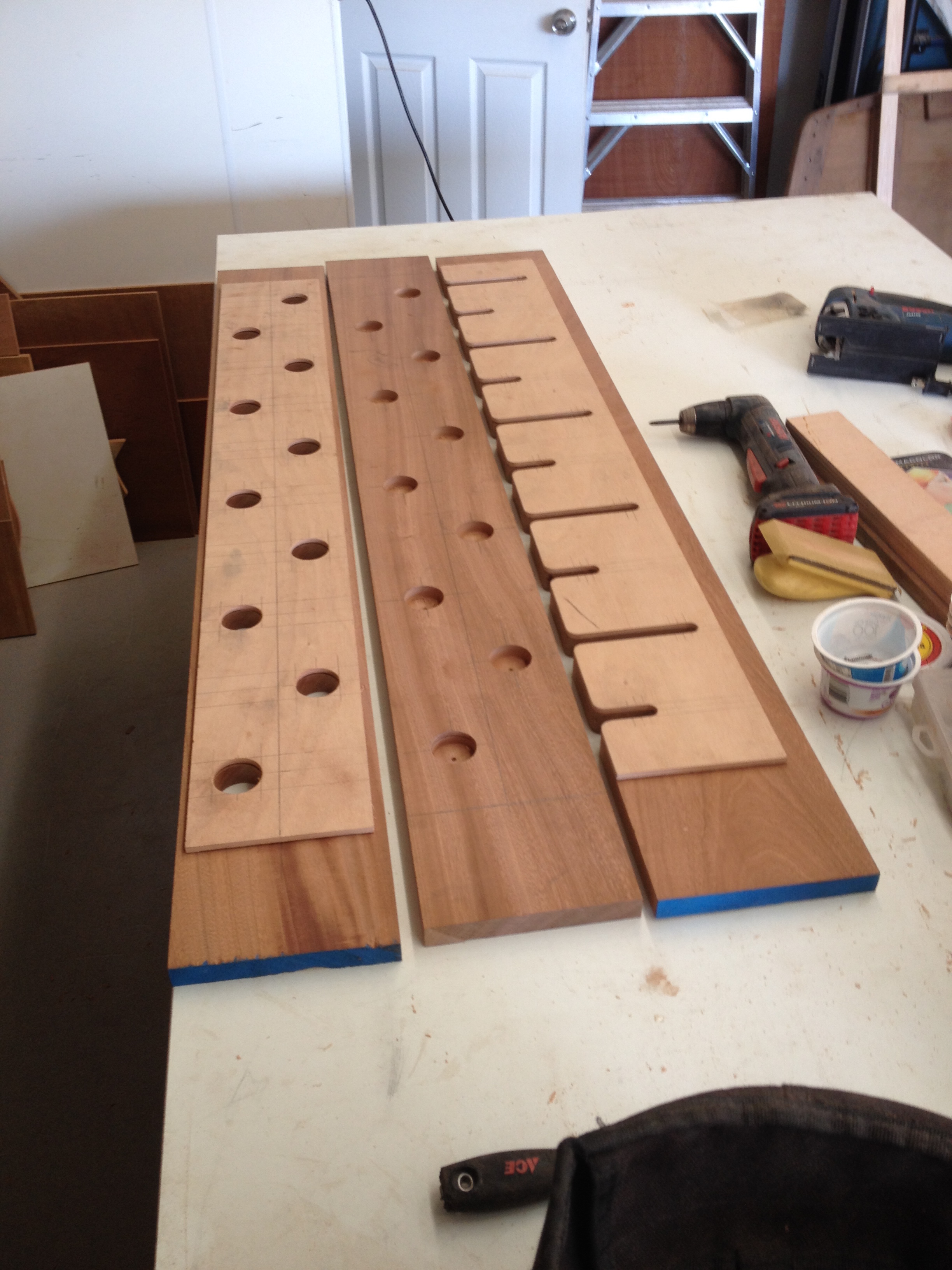 custom rod holder — Recent Work — Woodencrab Woodworking