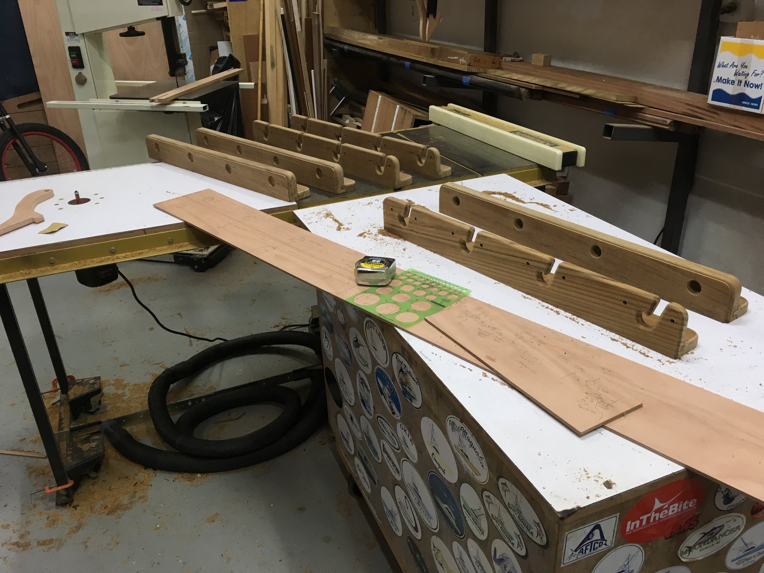 custom rod holder — Recent Work — Woodencrab Woodworking