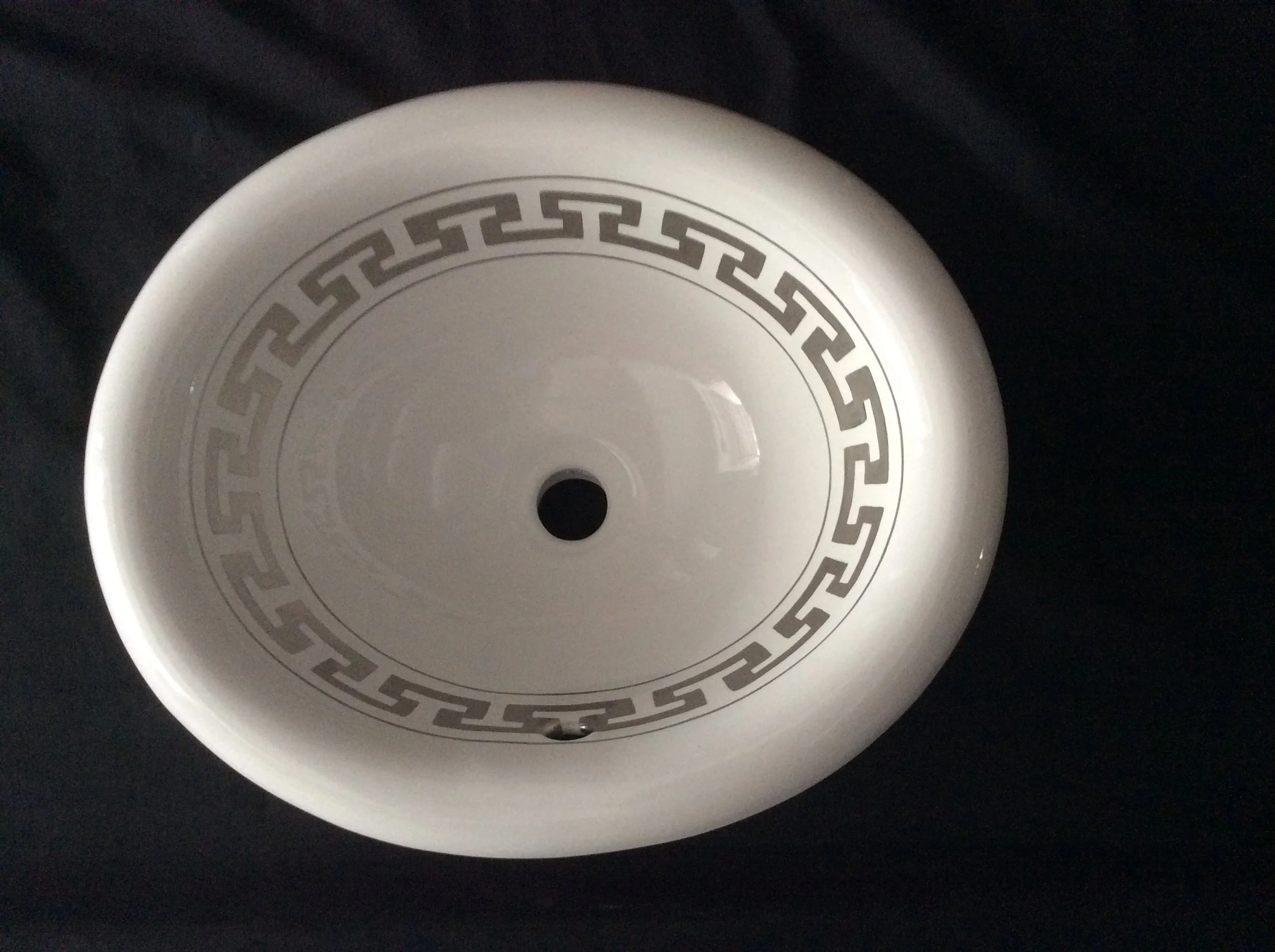 Greek Key Band III - Bright Platinum