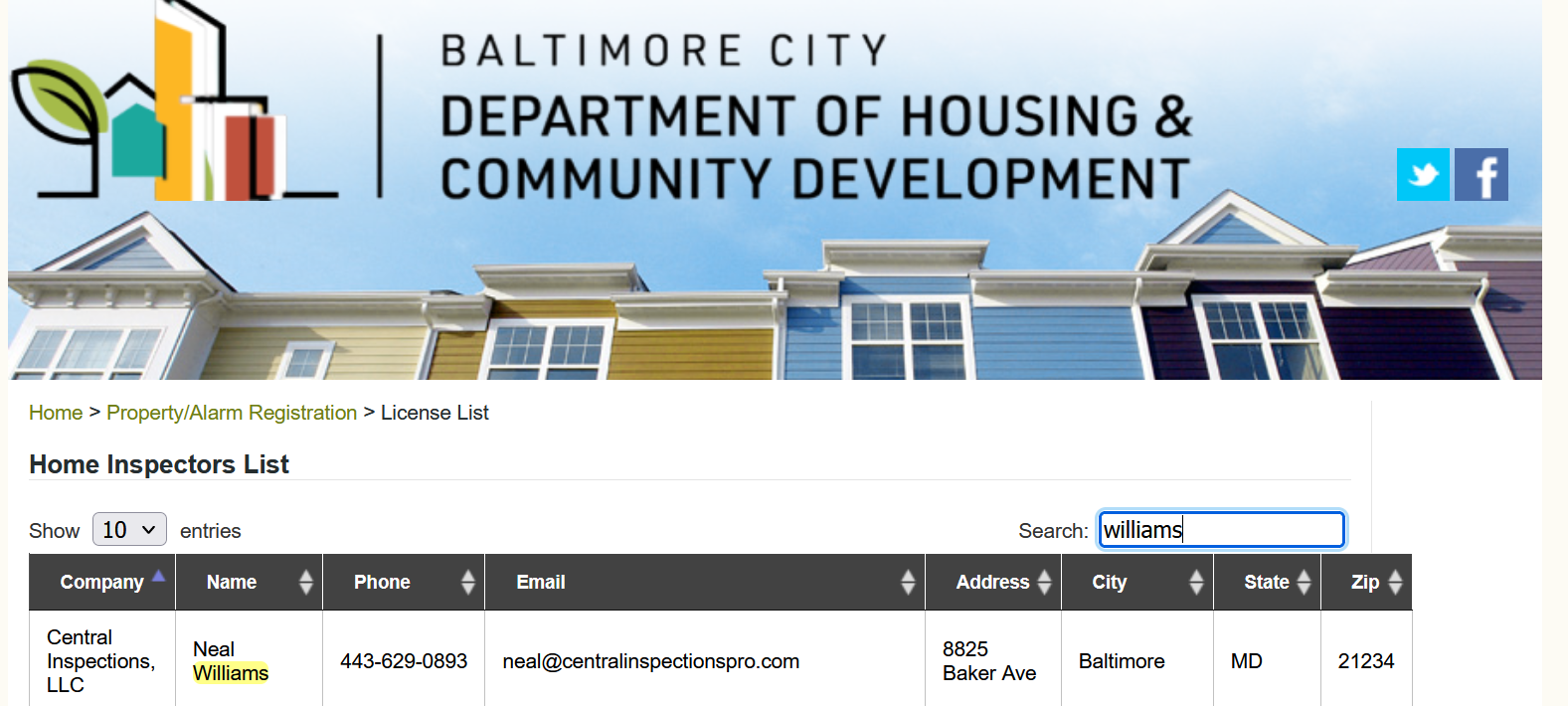 Baltimore Home & Rental Property Inspection Company Central