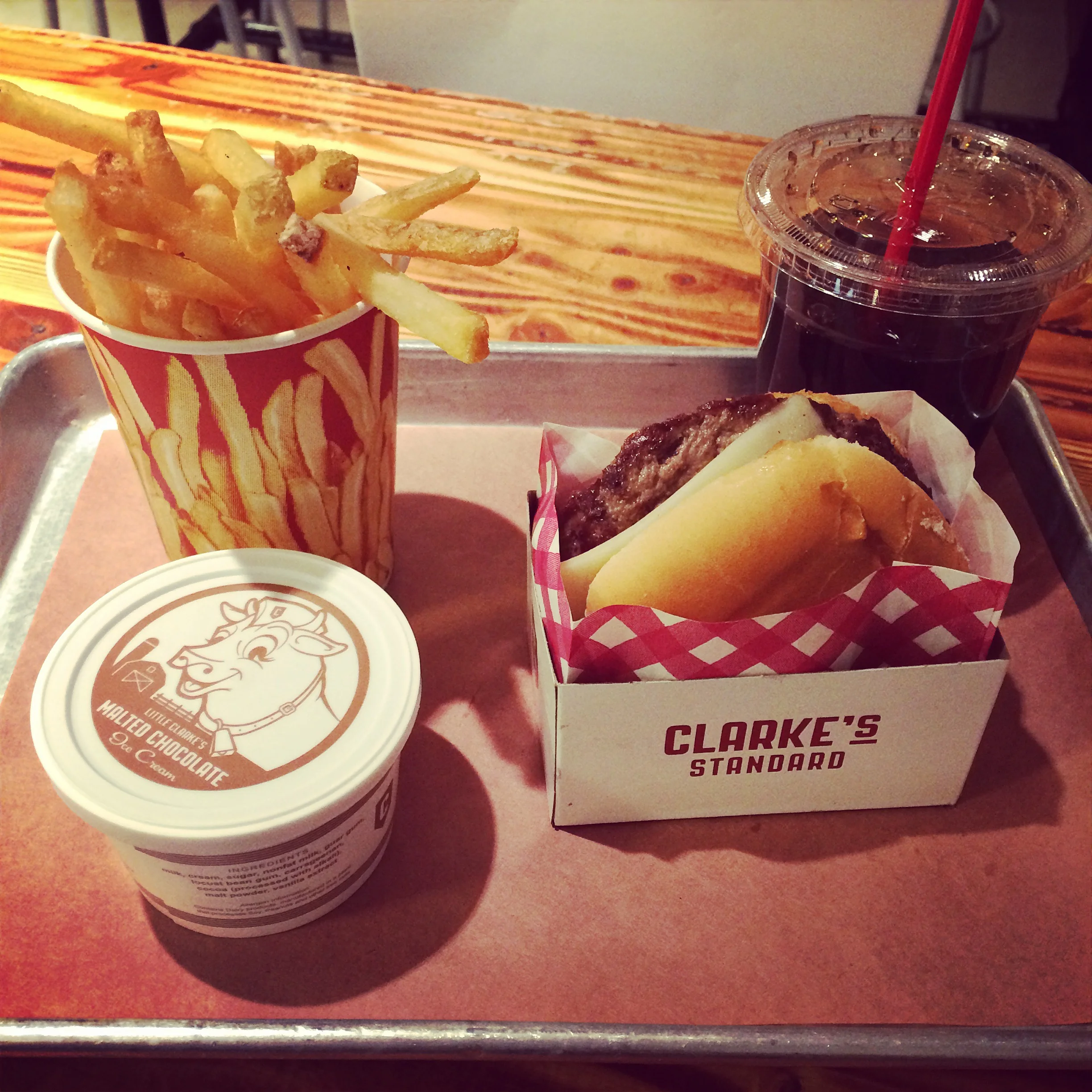 #fatfriday burger, fries & ice cream