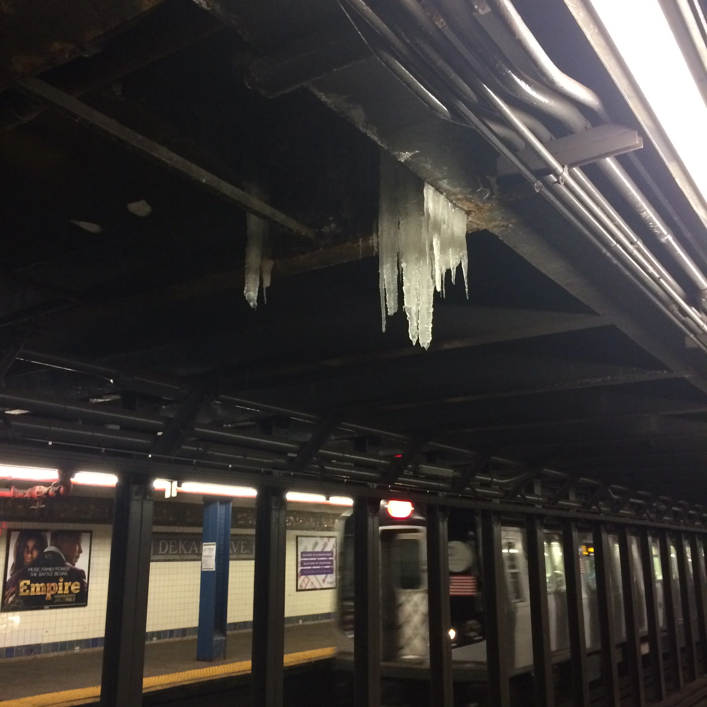 icicles in the subway?