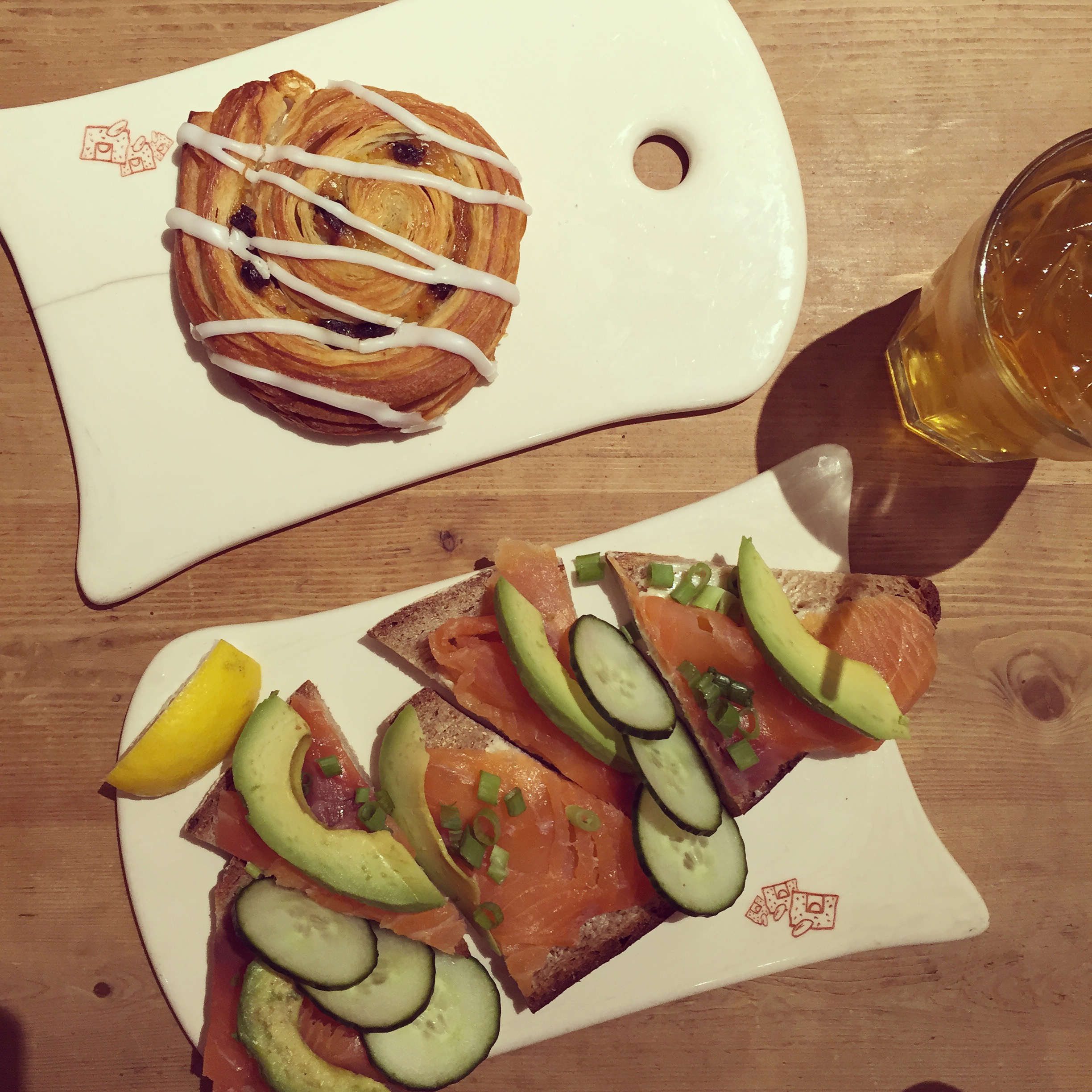 Smoked Salmon Tartine & Pain Aux Raisins