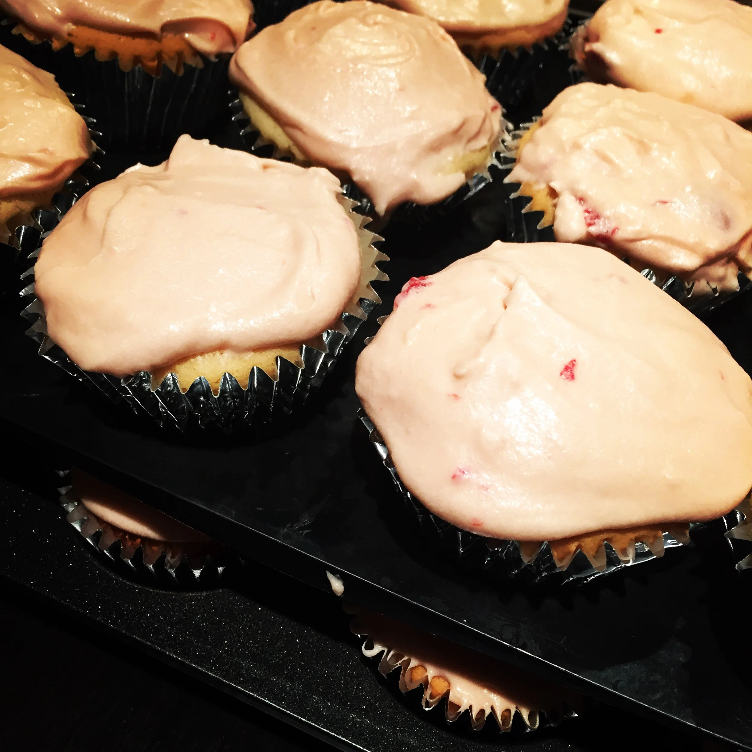 Cherry Irish Cream Cupcakes.