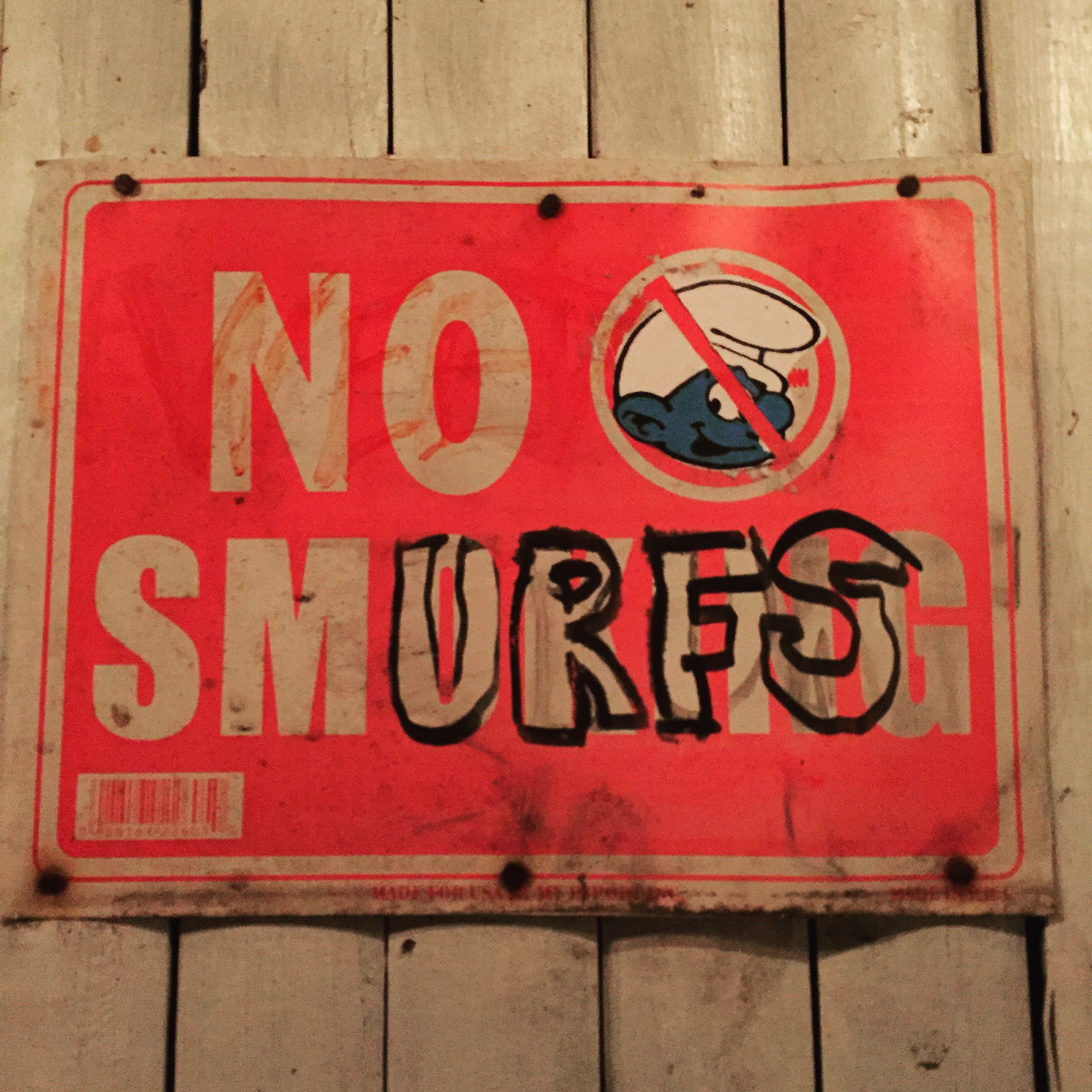 No Smurfs.