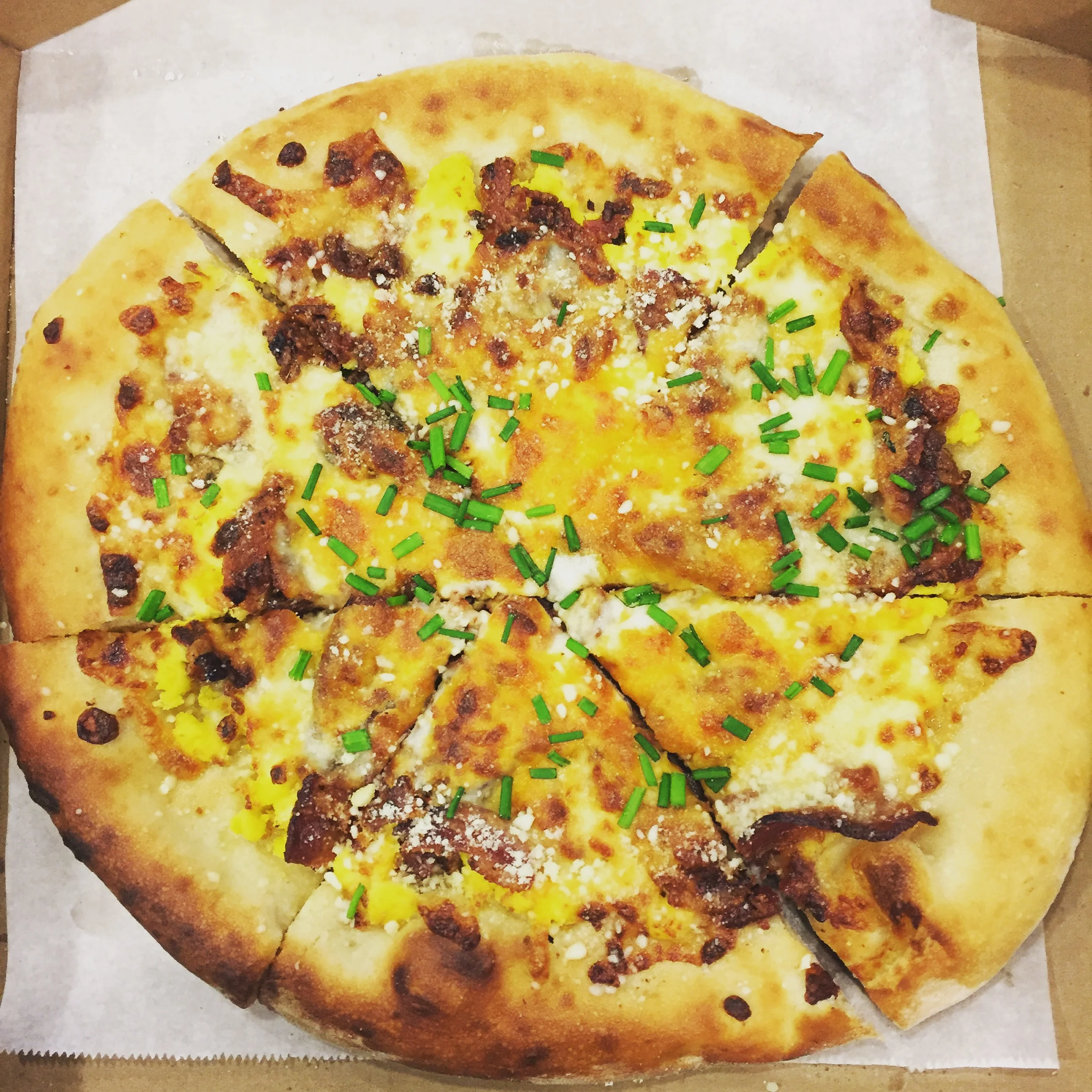 Breakfast Pizza is never a bad thing.
