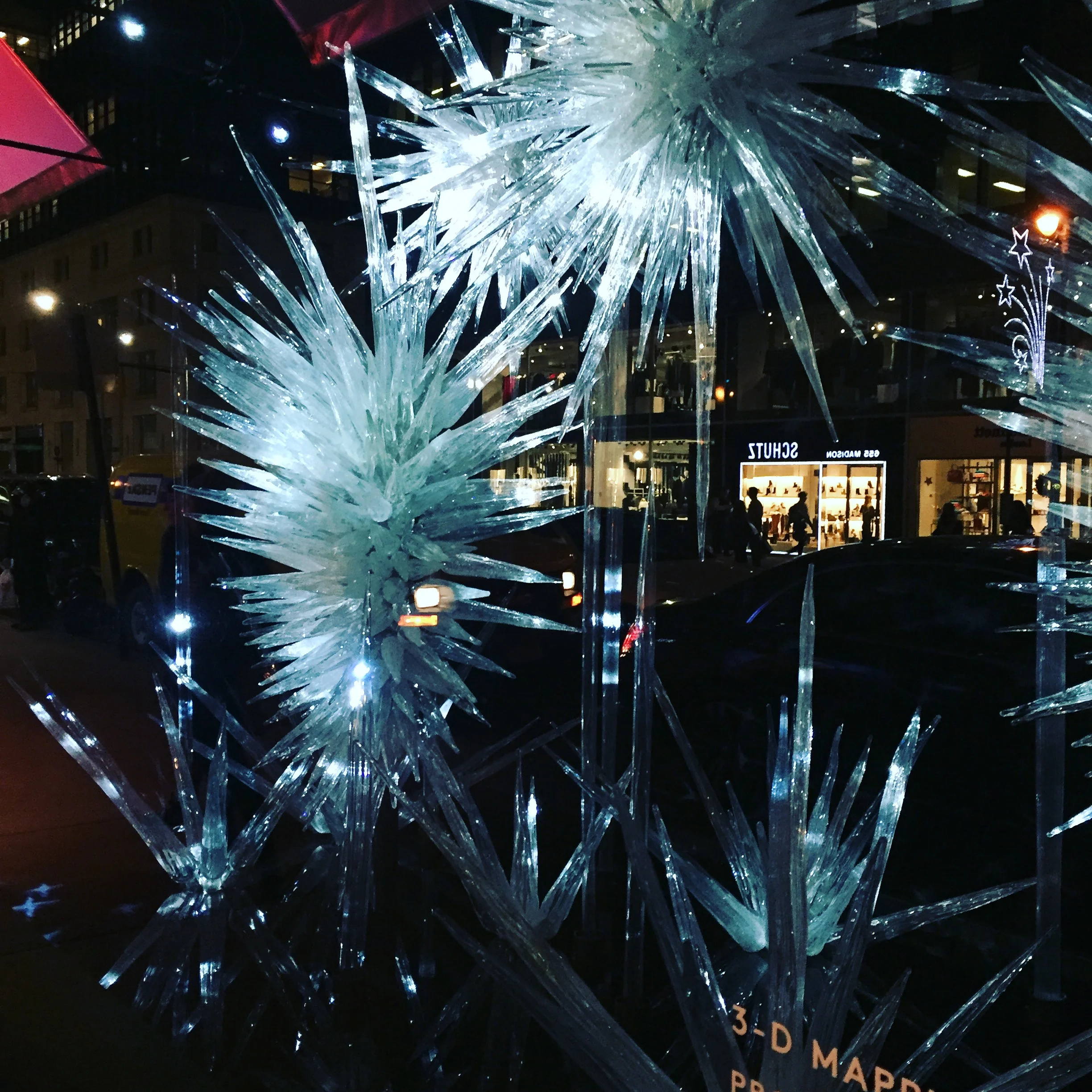 Icicles in the Barneys Windows.