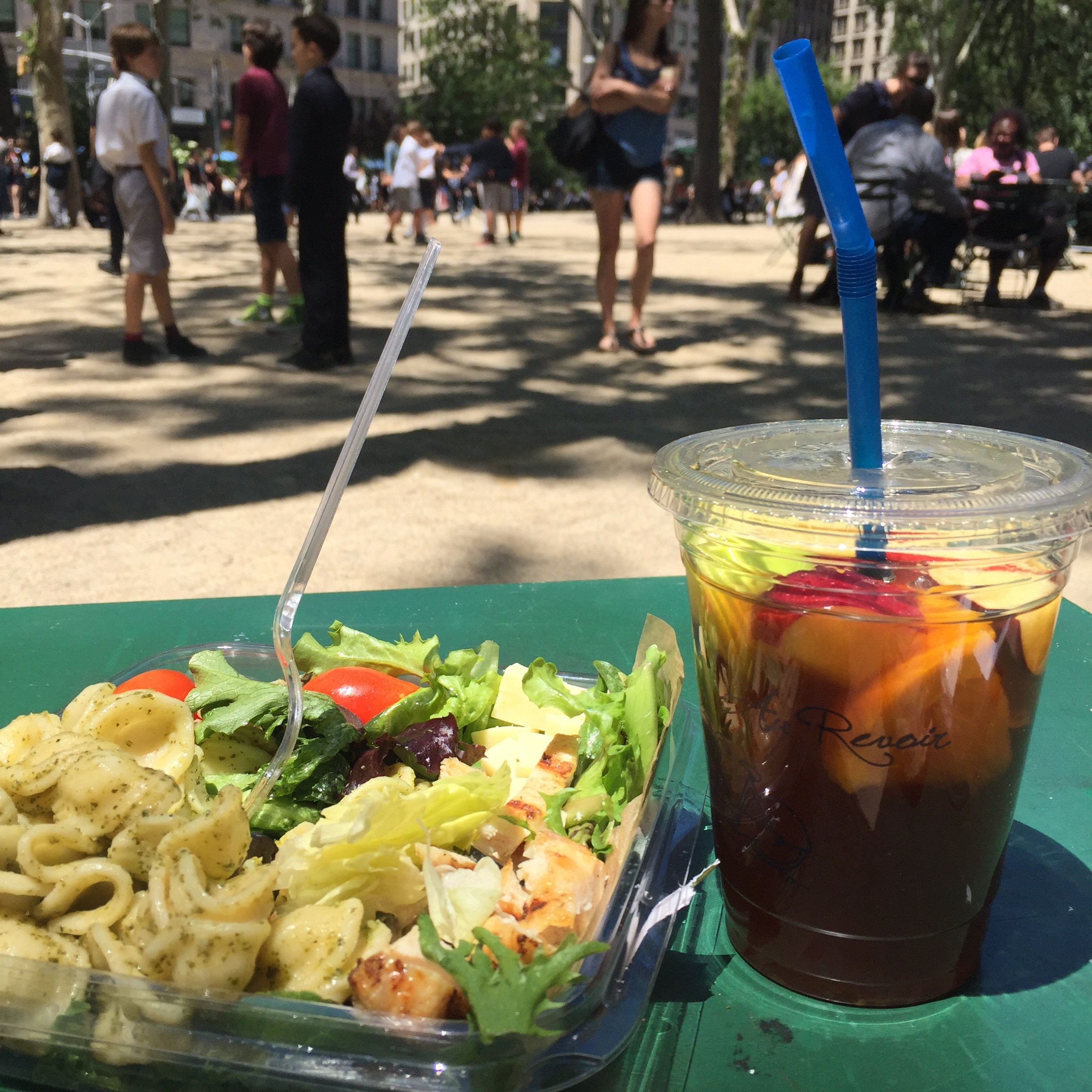 Lunch in Madison Square Park.