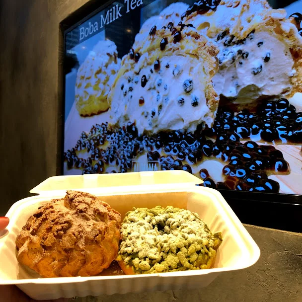 A Boba Milk Tea Cream Puff!? 