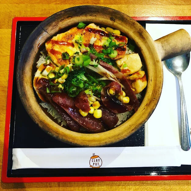 A twist on the traditional Asian clay pot.