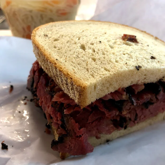 Pastrami on rye (with a sour pickle)! 