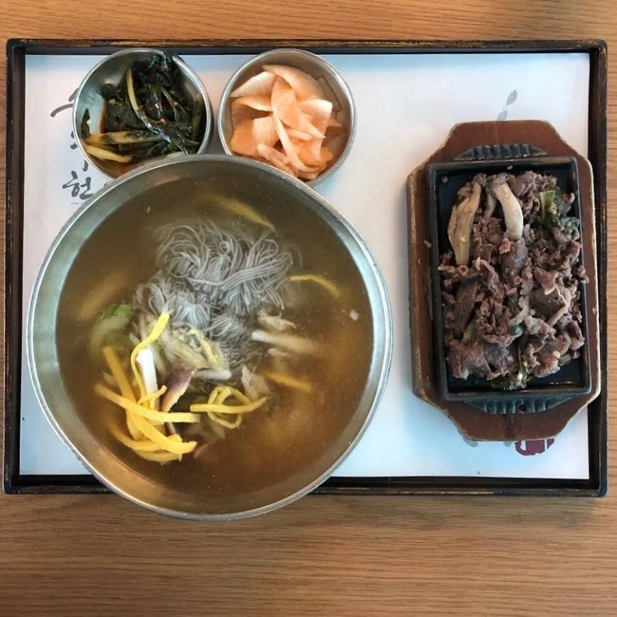 A traditional Korean set before my flight.