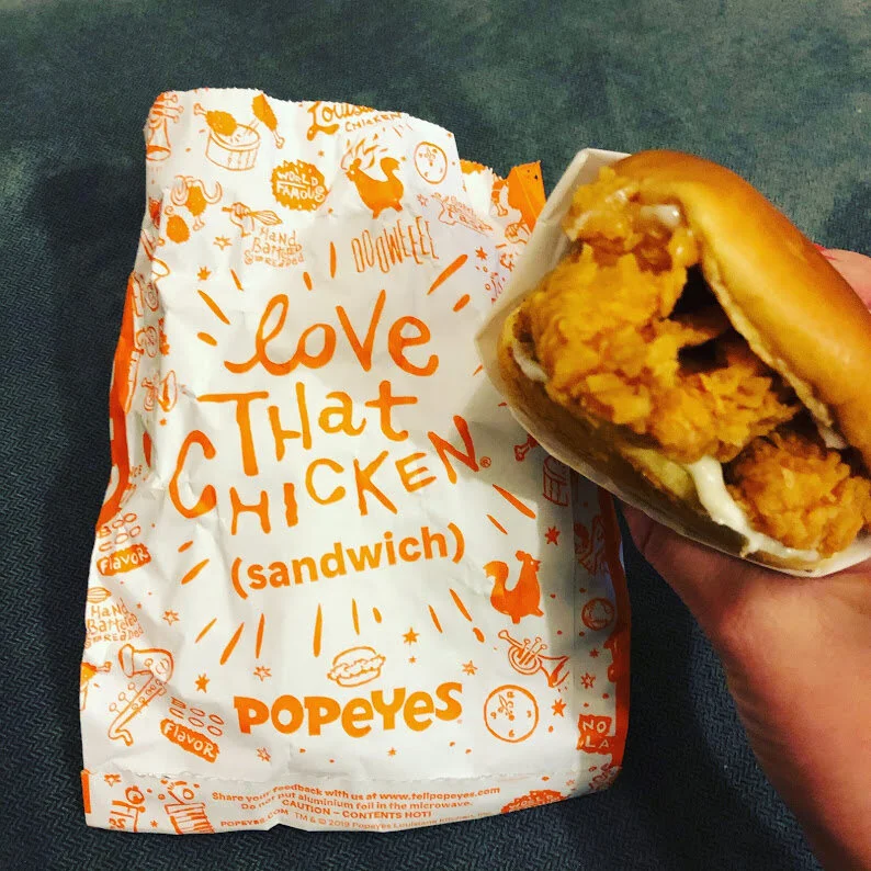 Love that Chicken from Popeye's!