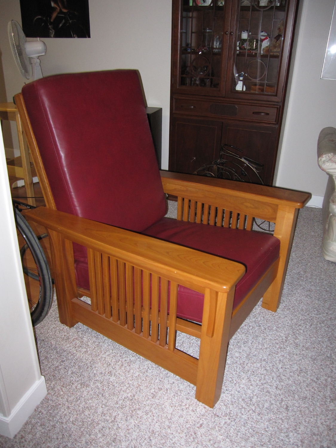 Mission-style chair in cherry