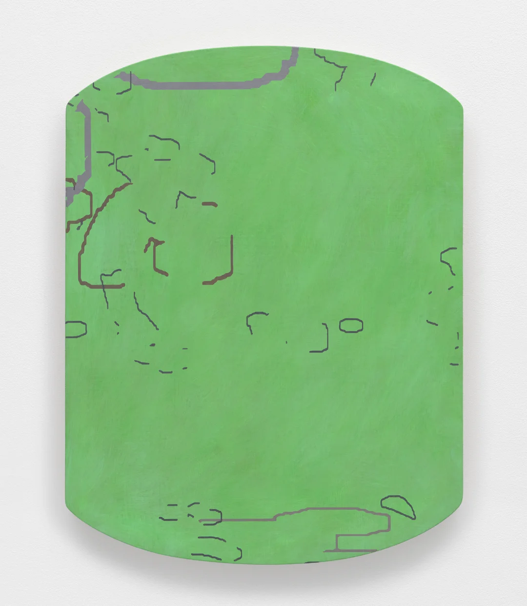Variation: Carta IV, 2014 Oil on linen on shaped panel 27" x 20 ¾" x 2" 