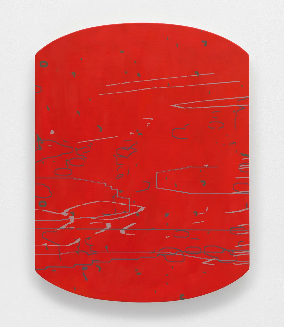 Variation: Carta V, 2014 Oil on linen on shaped panel 27" x 20 ¾" x 2" 