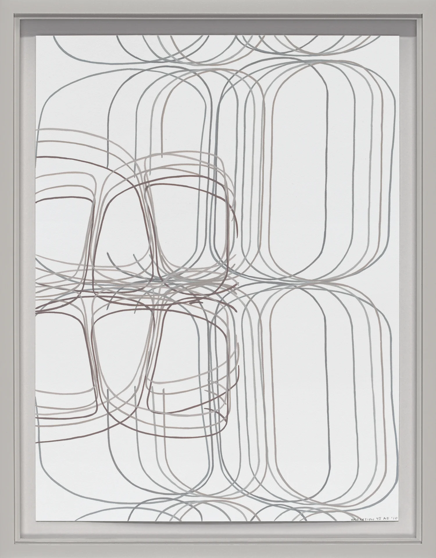 Variation No. 48, 2011 Gouache on Rising Stonehenge paper 12" x 9" (13 ¾" x 10 ¾" framed)