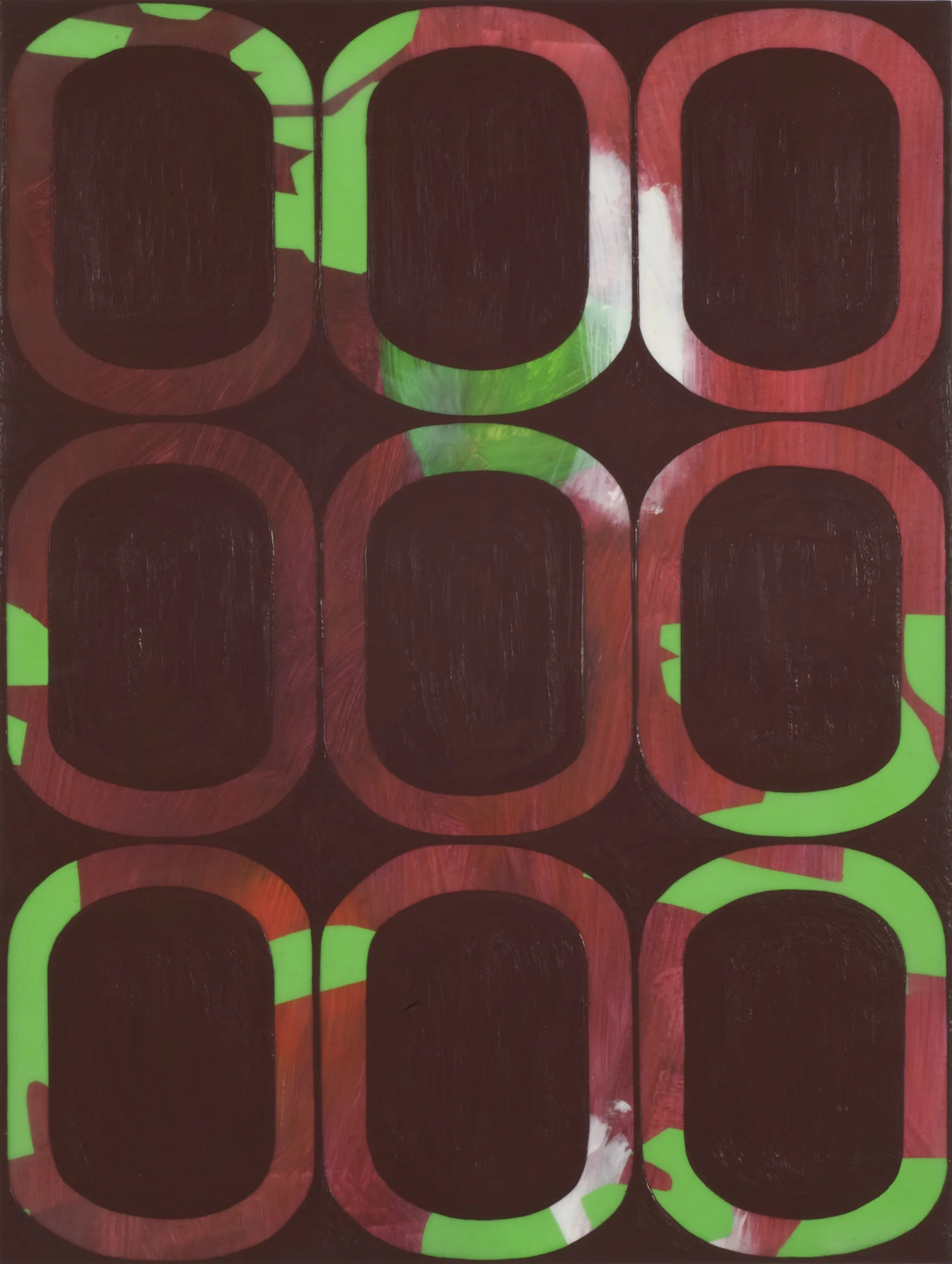 Inverse Study #9, 2010 Oil and encaustic on panel 16" x 12" x ⅞" 