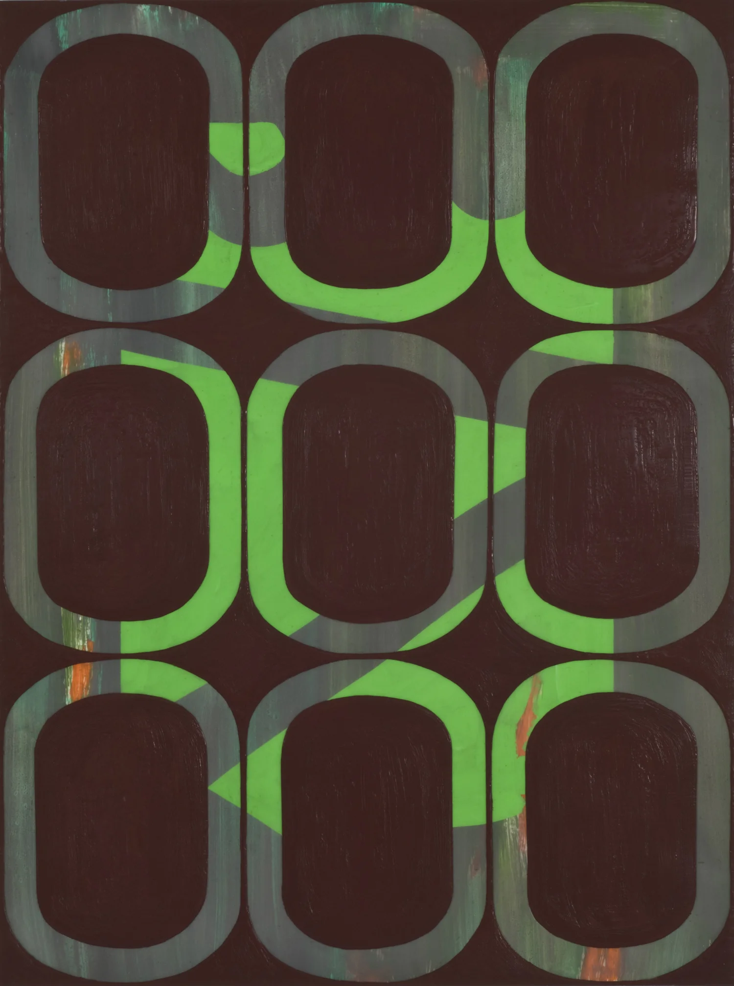 Inverse Study #24, 2010 Oil and encaustic on panel 16" x 12" x ⅞" 